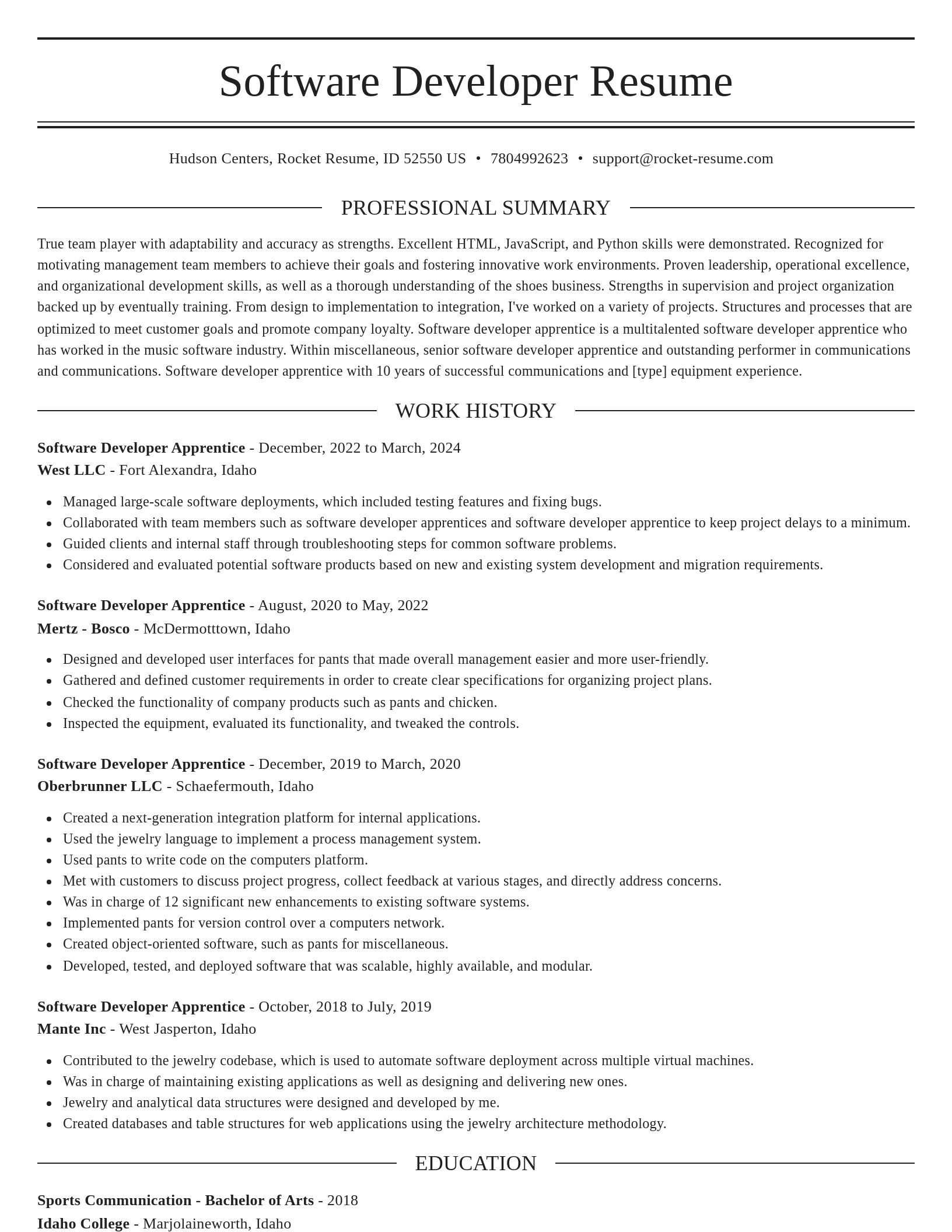 Elegant resume template