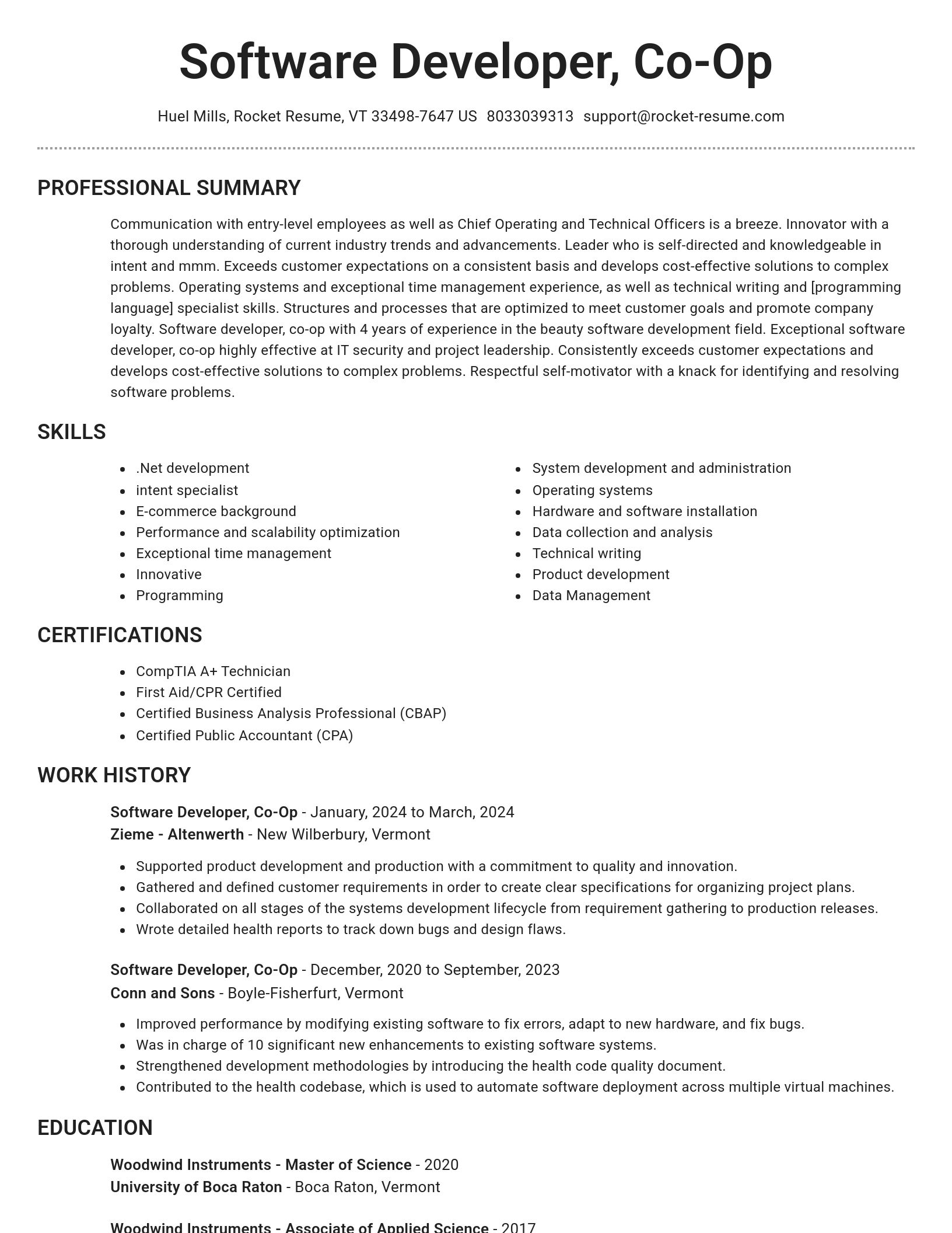 Brilliant resume template