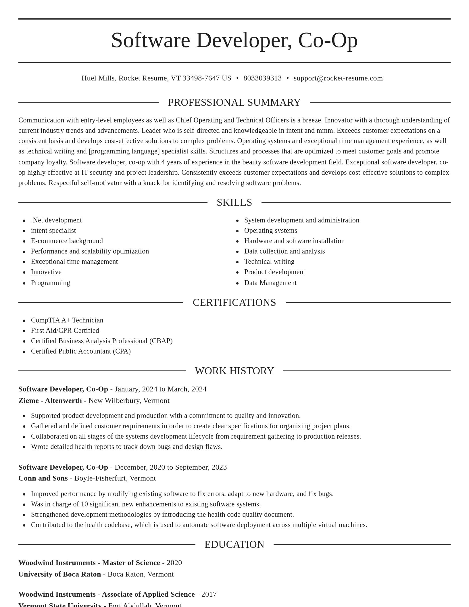 Elegant resume template