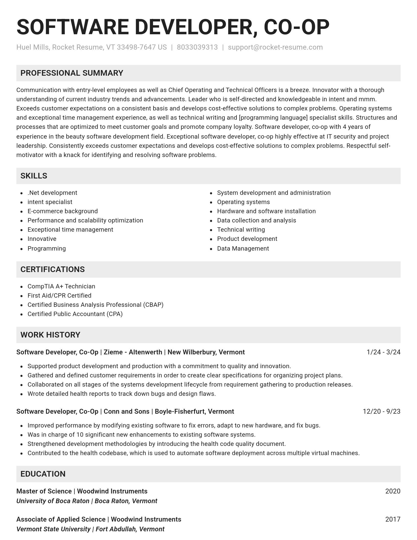 Genius resume template