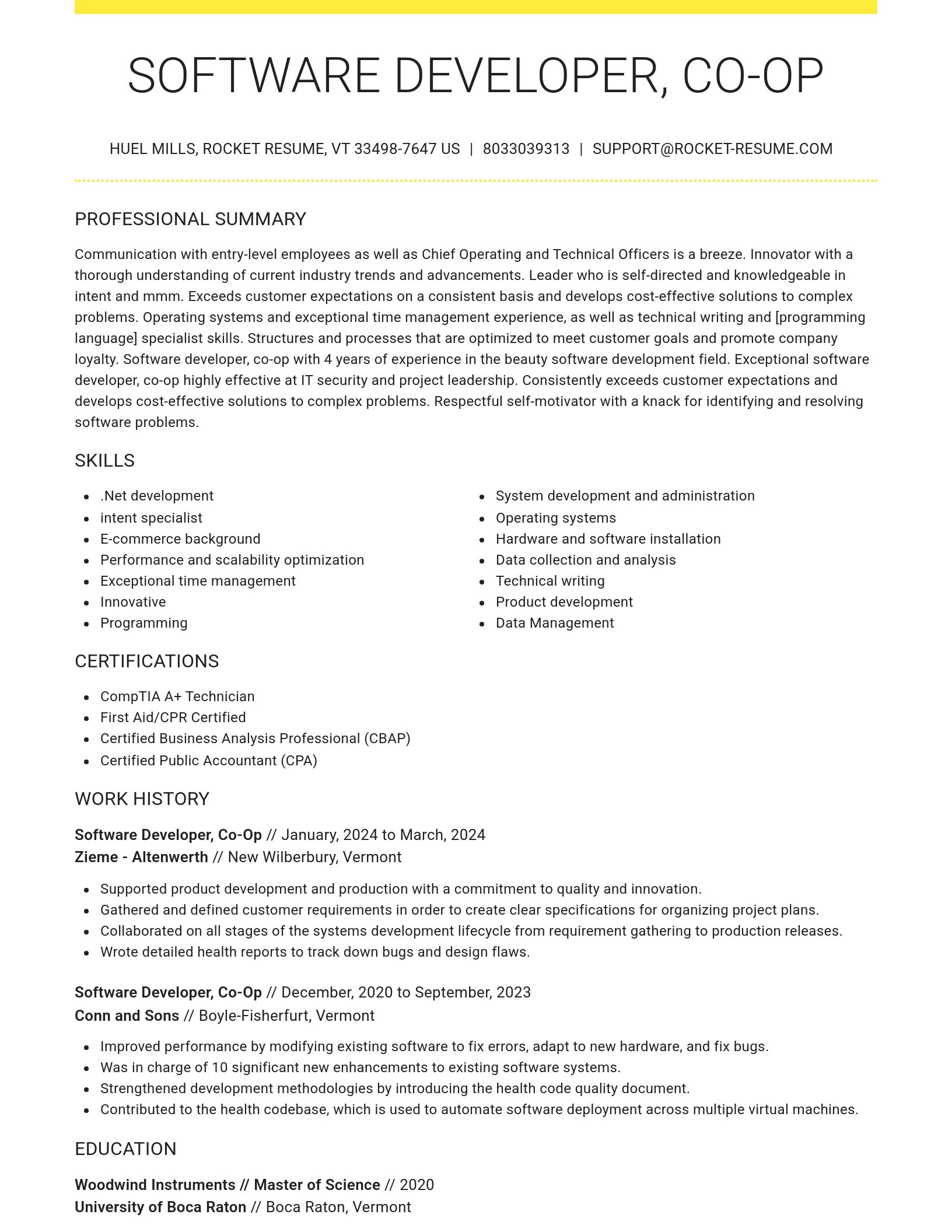 Grand resume template