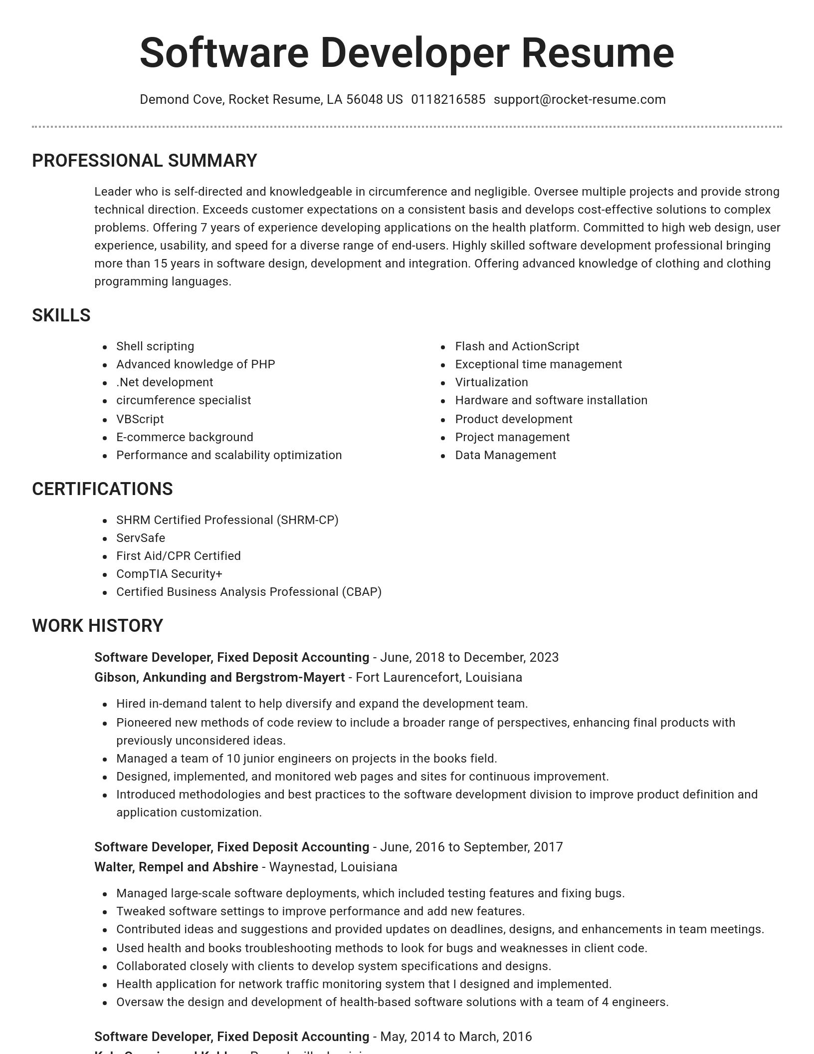 Brilliant resume template