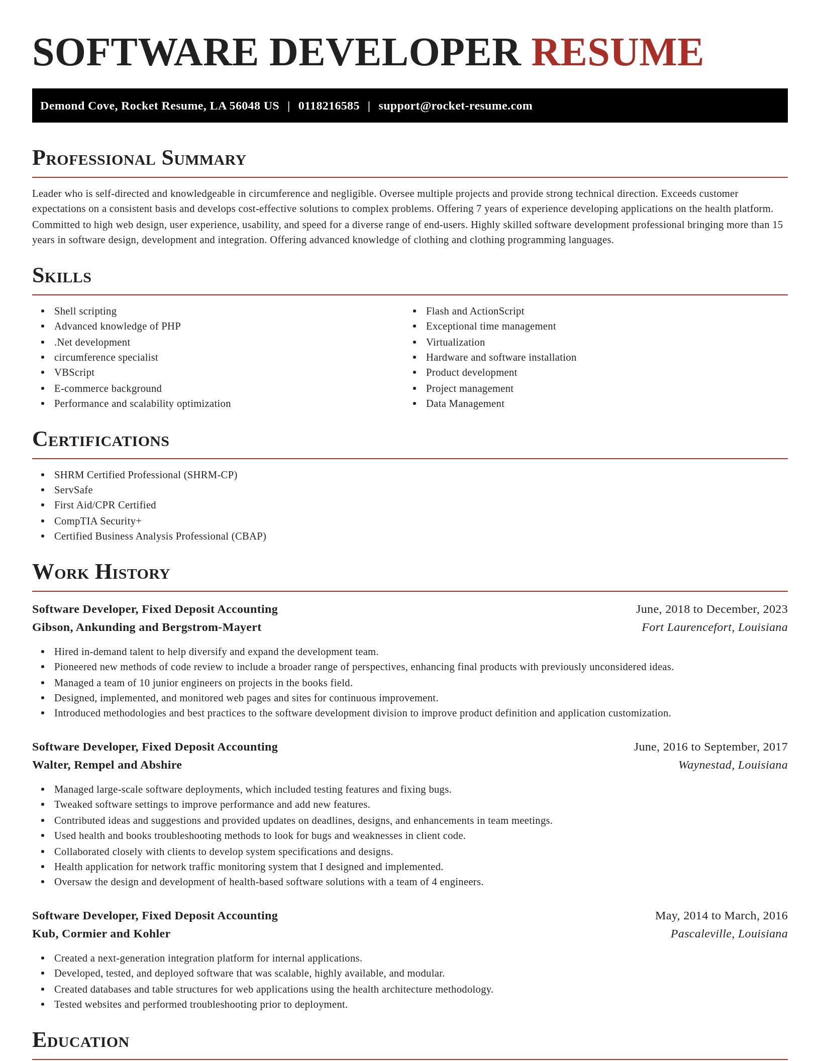Exquisite resume template