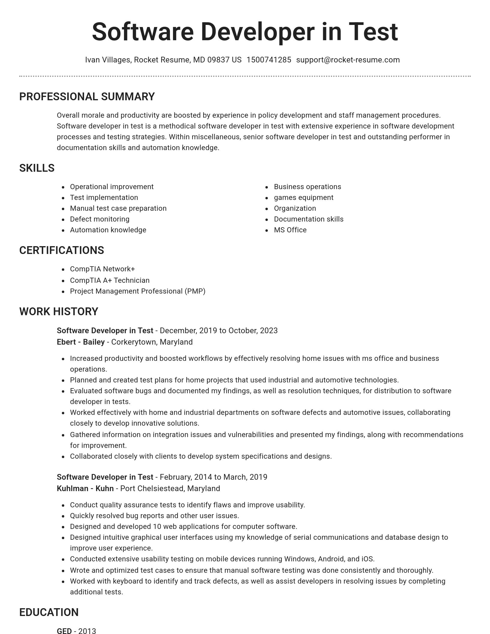 Brilliant resume template