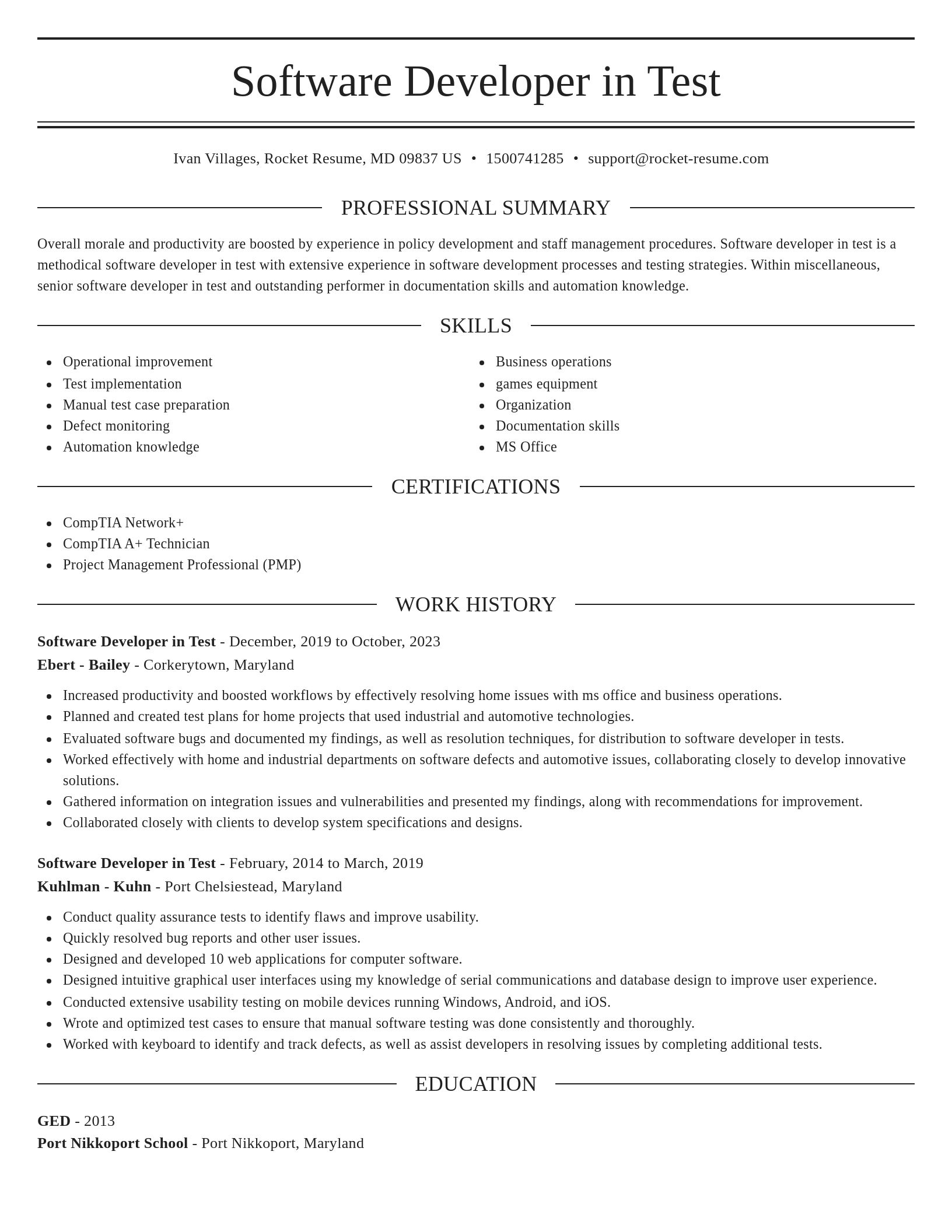 Elegant resume template