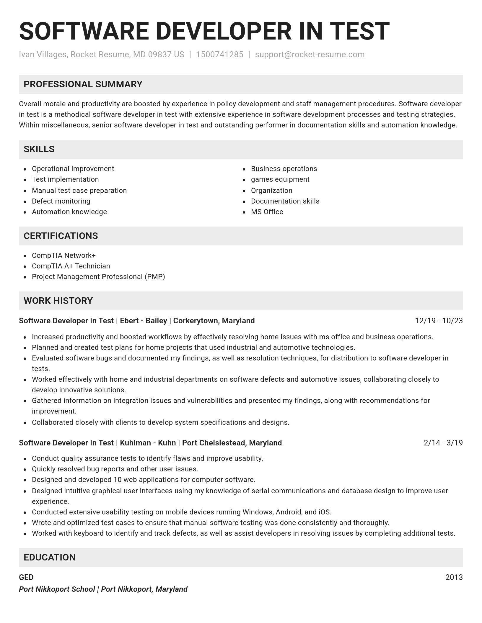 Genius resume template