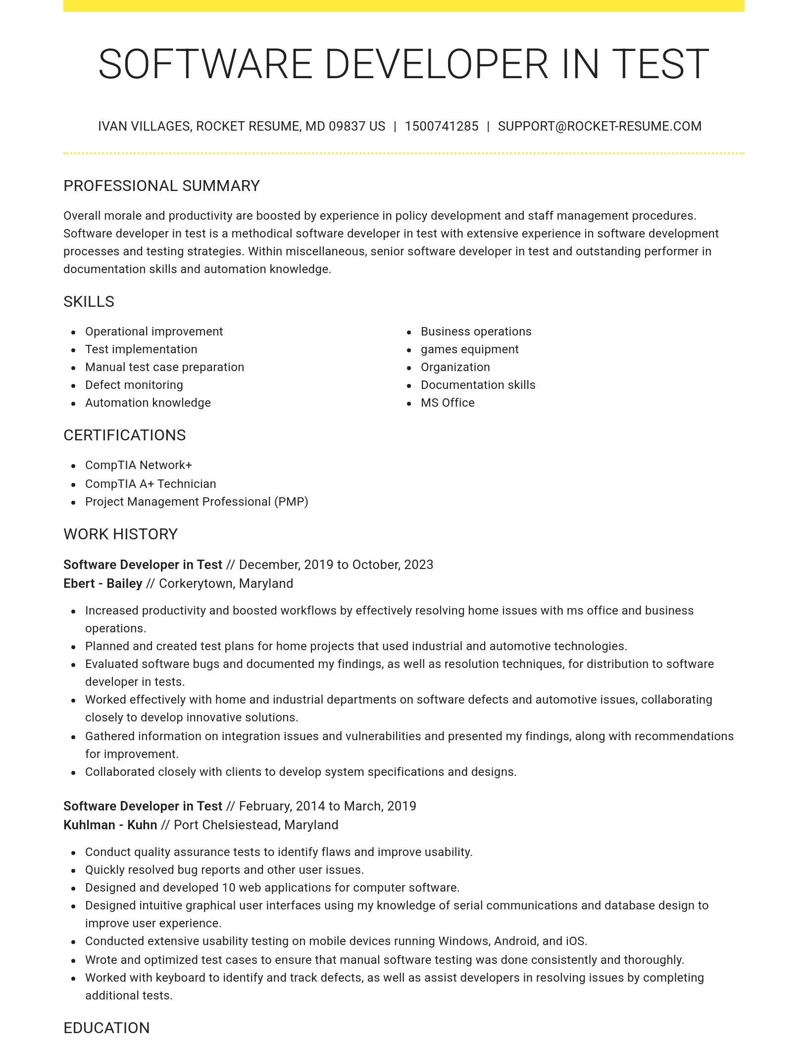 Grand resume template