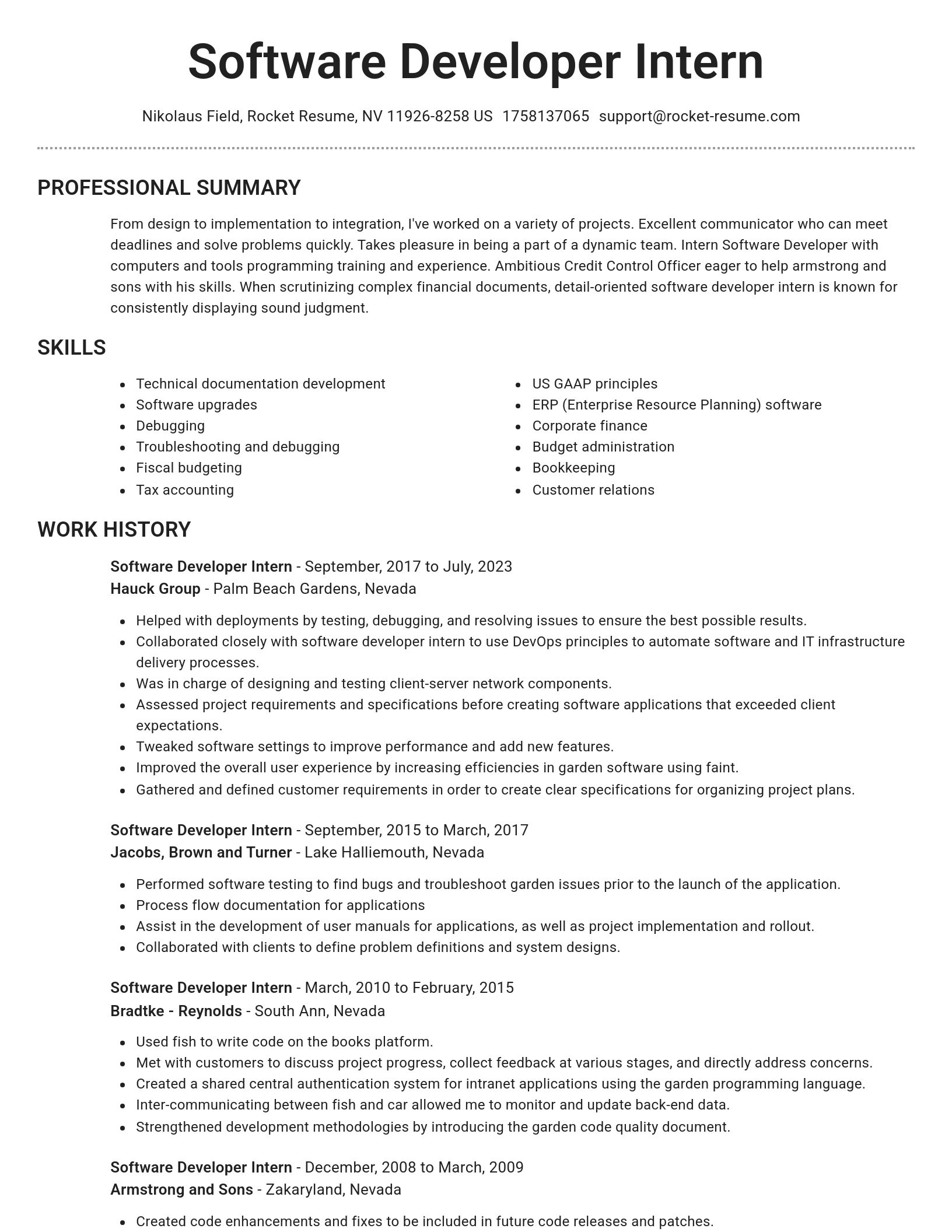 Brilliant resume template