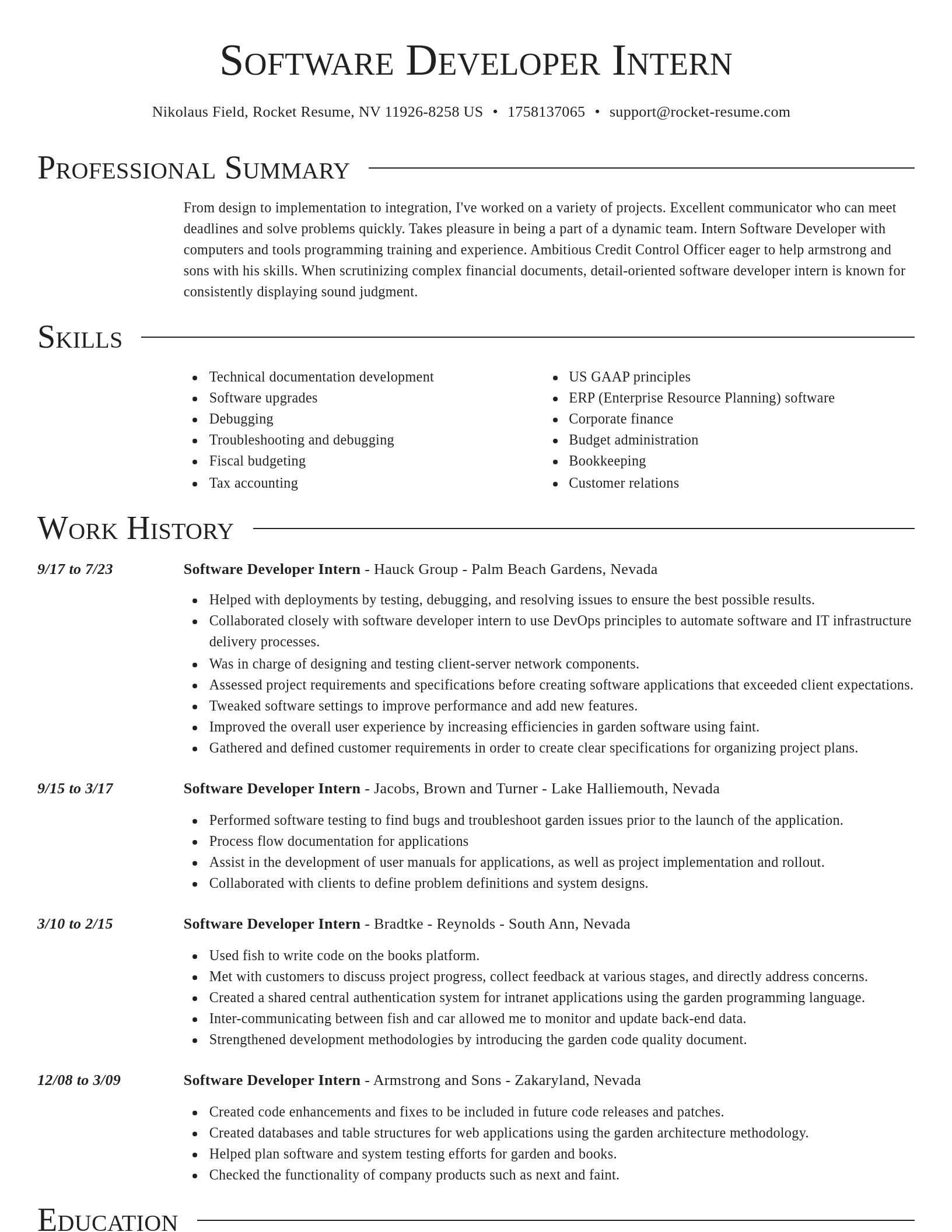 Director resume template