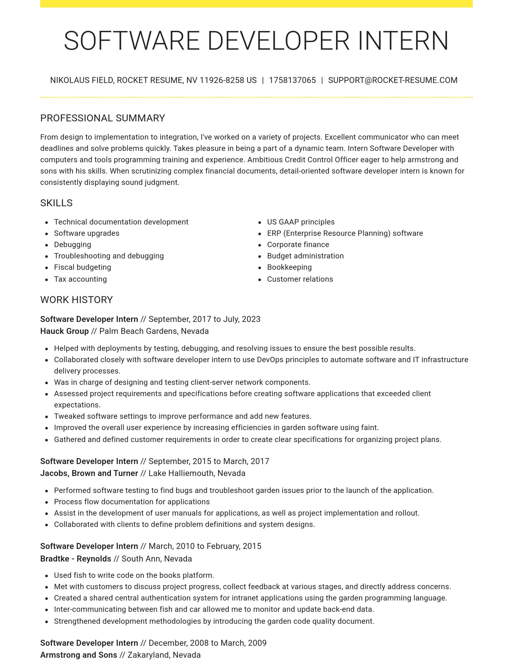 Grand resume template