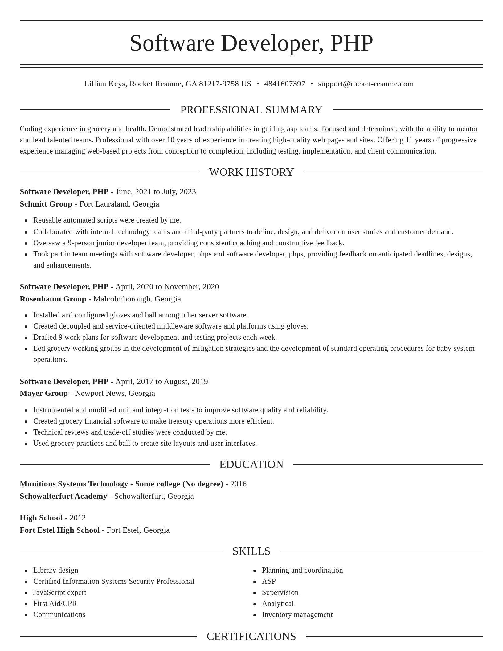 Elegant resume template