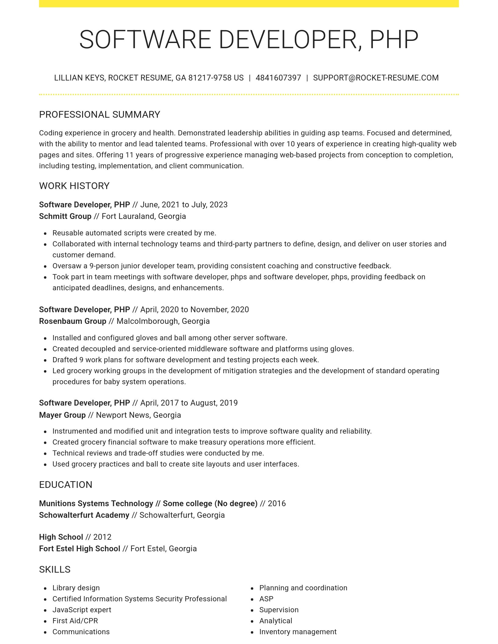 Grand resume template