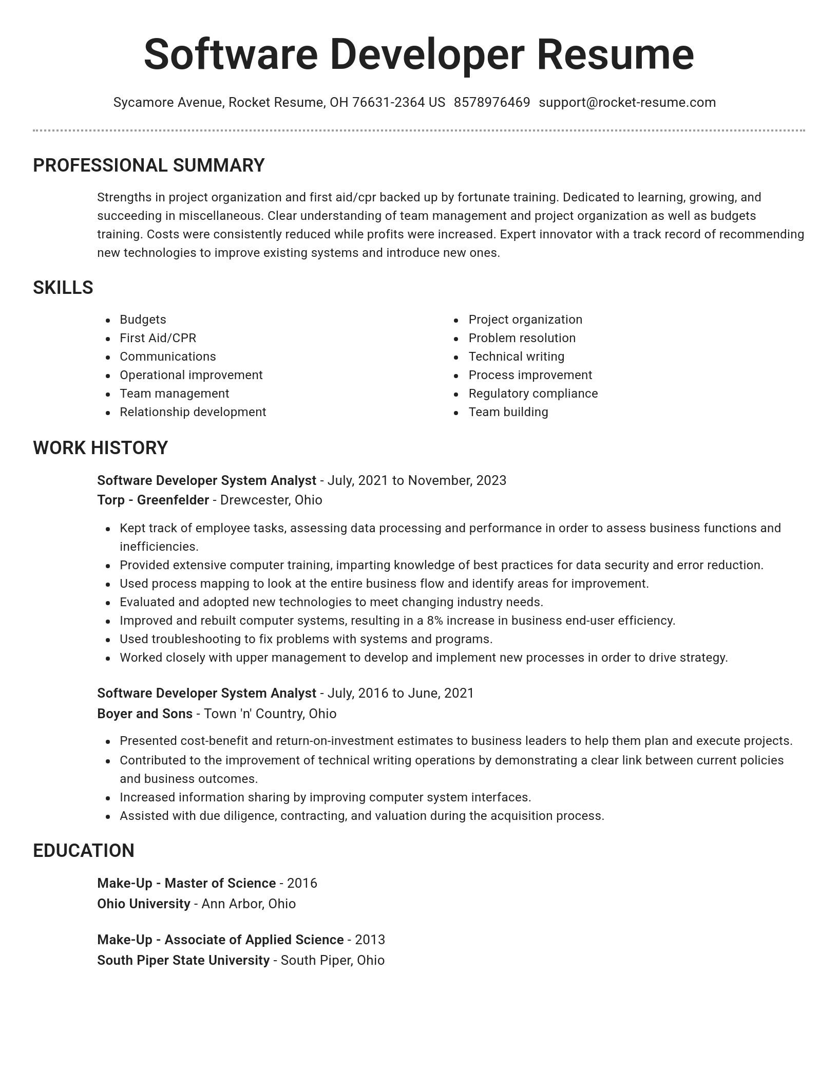 Brilliant resume template