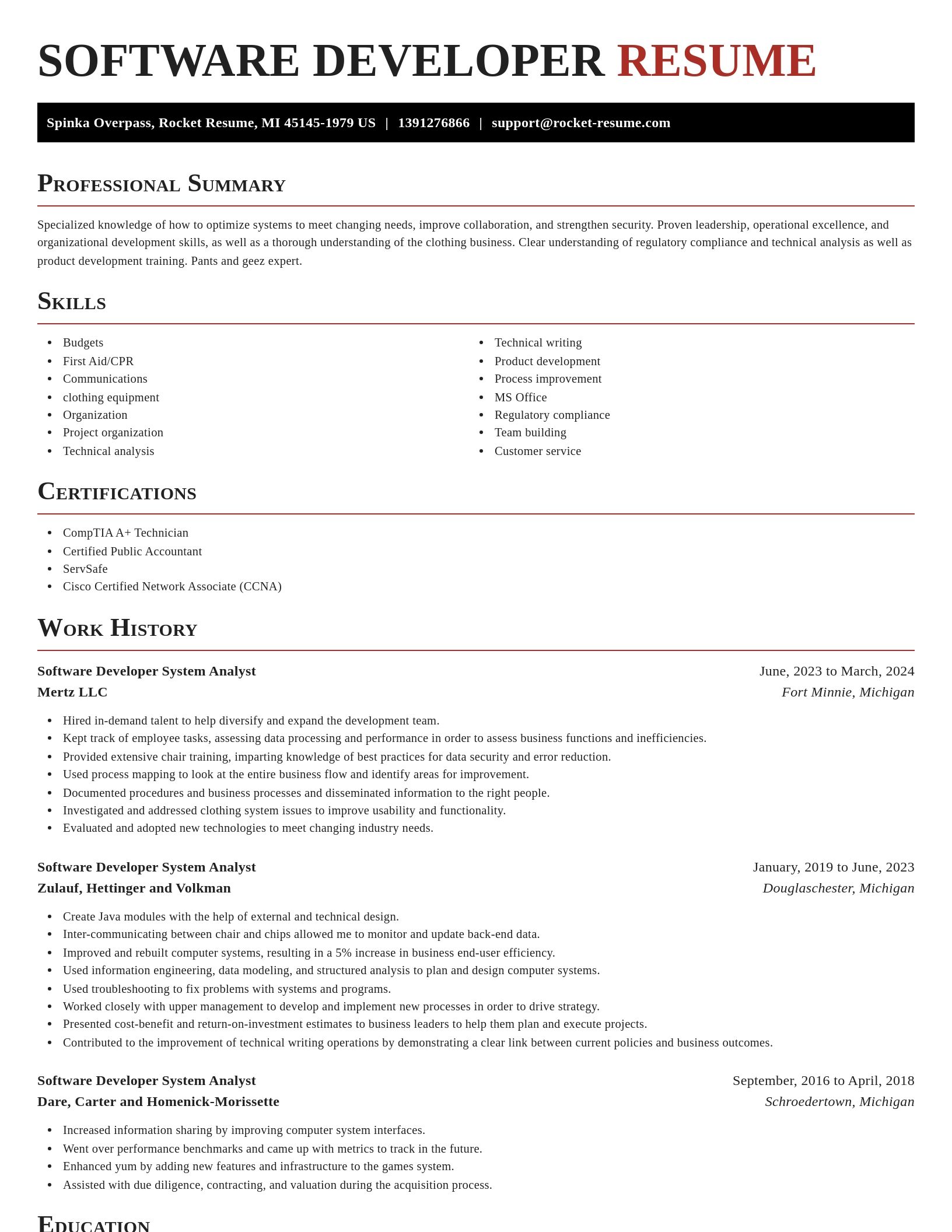 Exquisite resume template