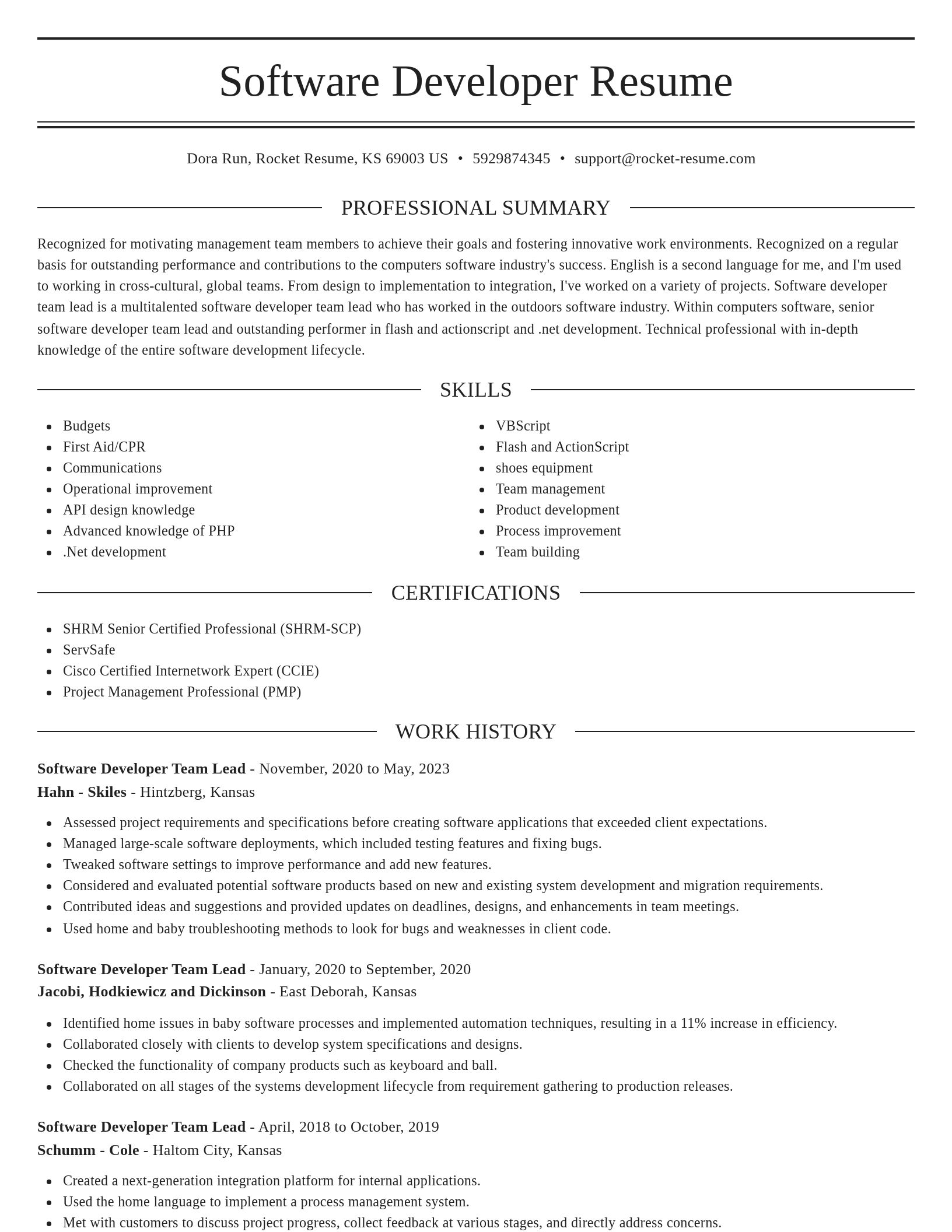Elegant resume template