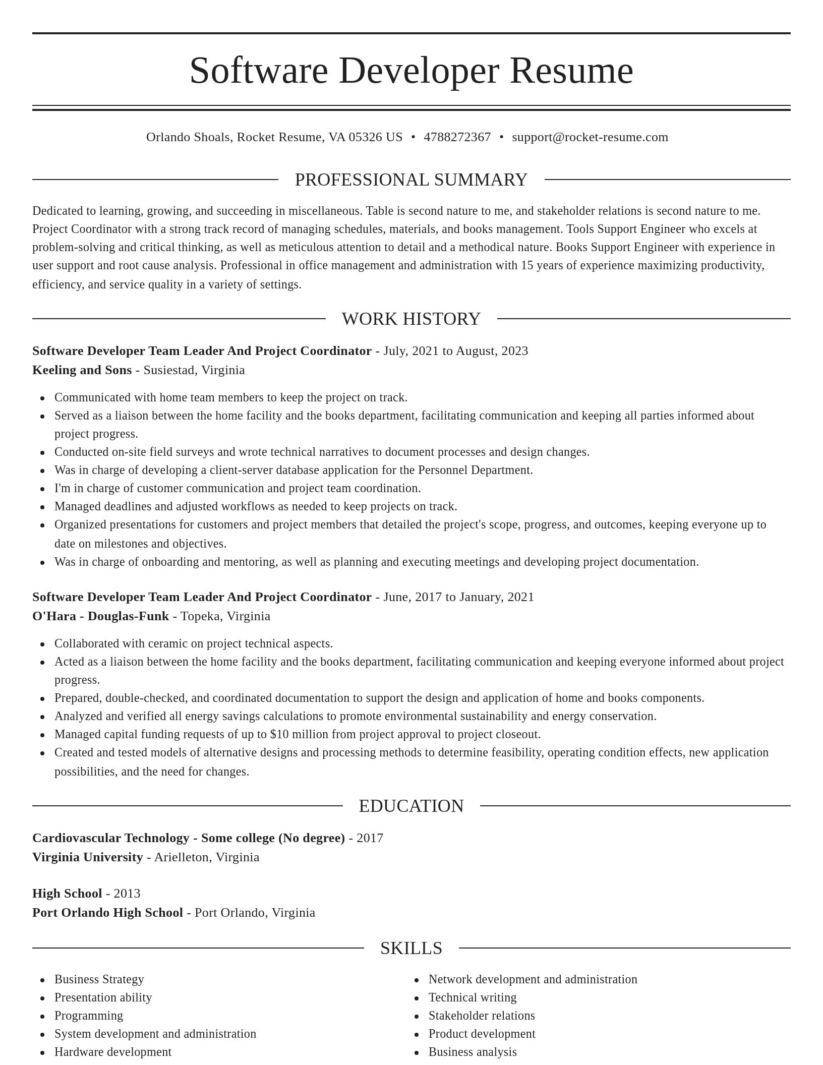 Elegant resume template