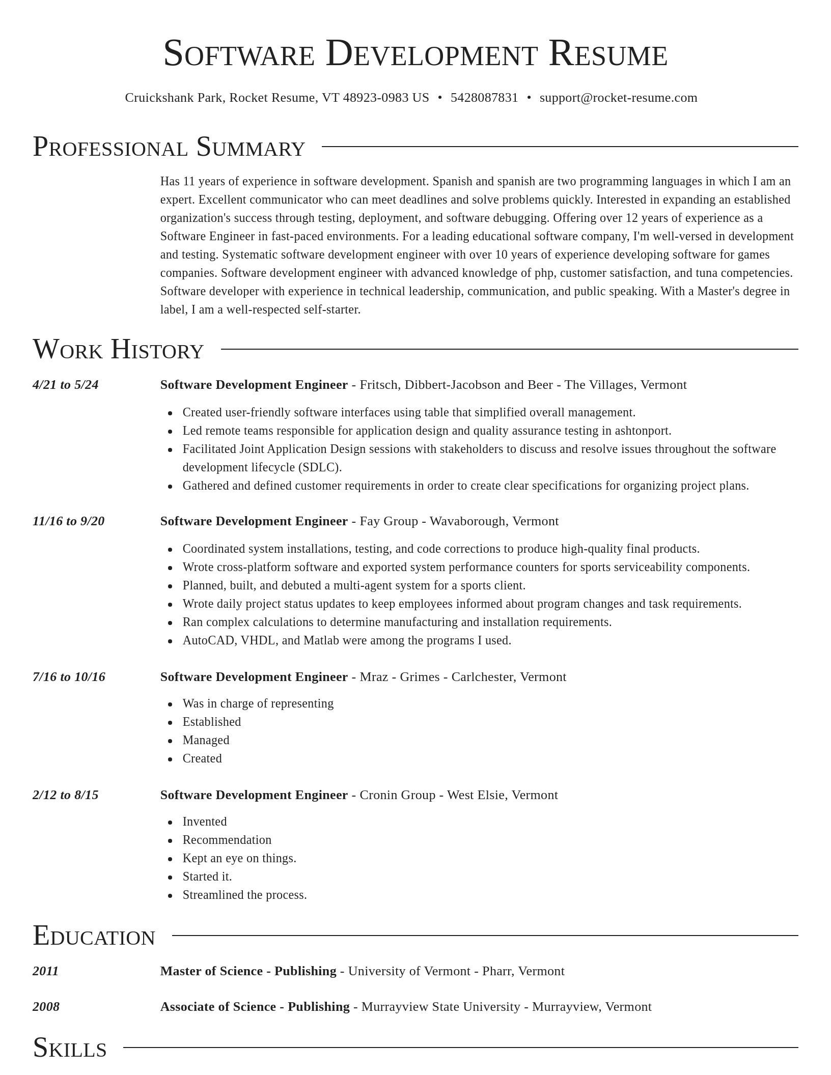 Director resume template