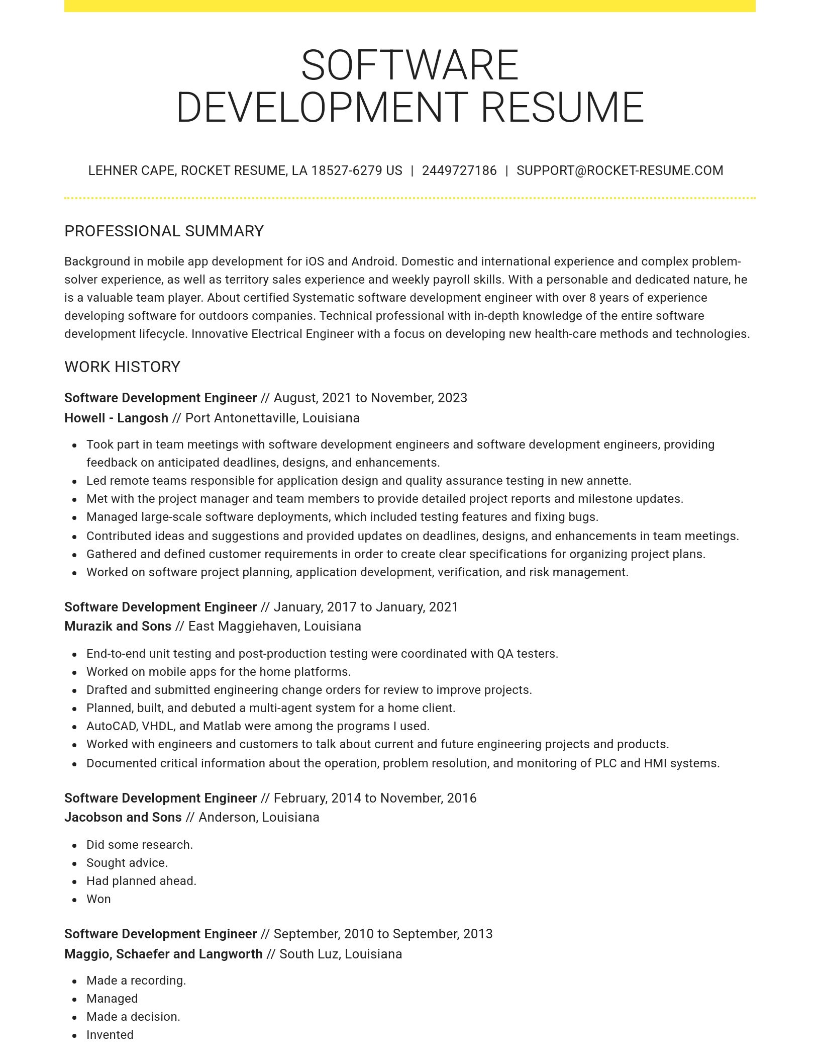 Grand resume template