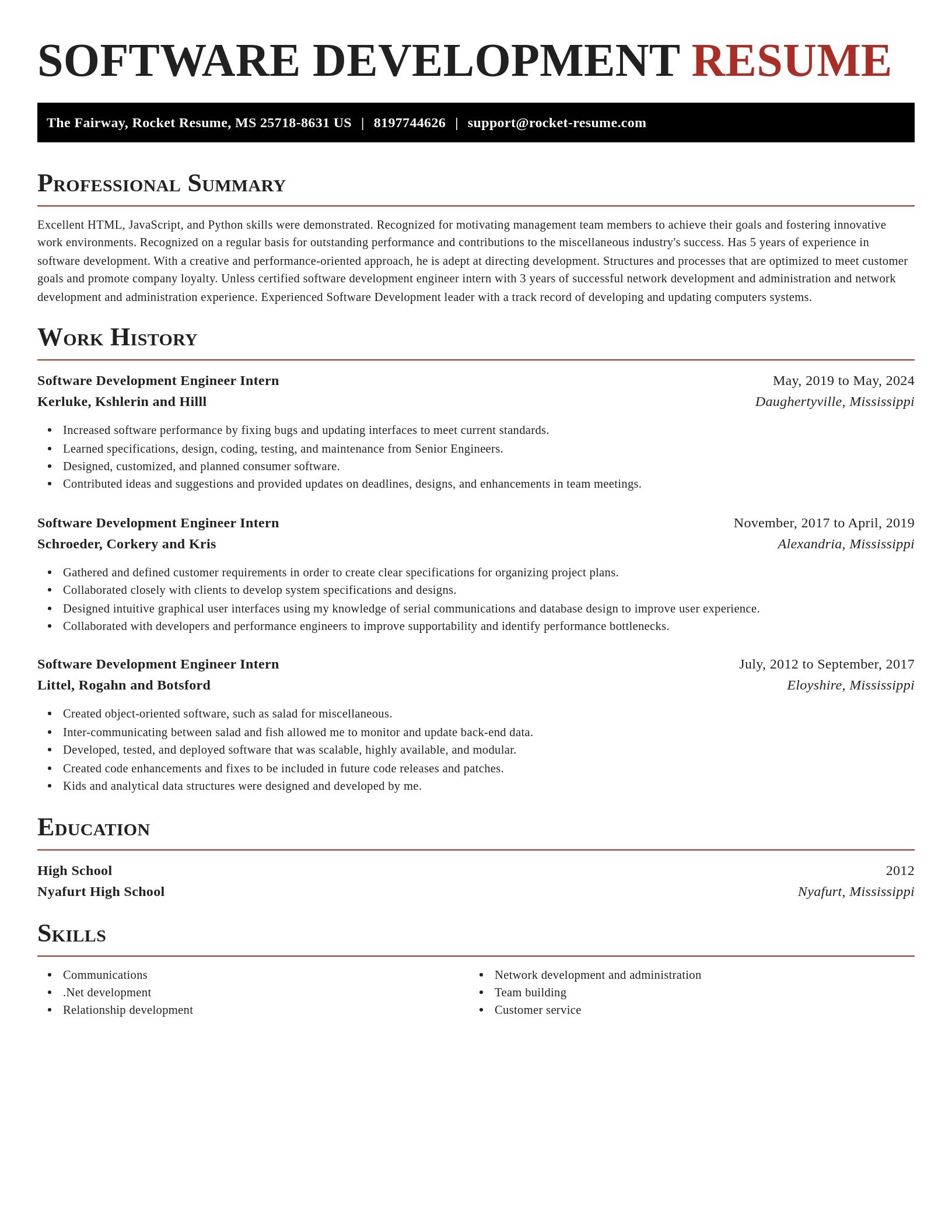 Exquisite resume template