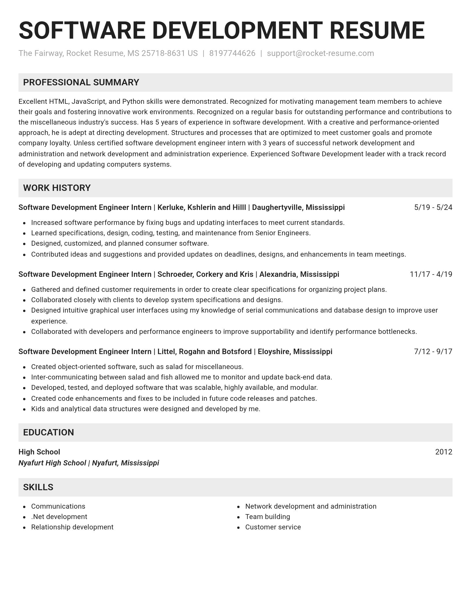 Genius resume template