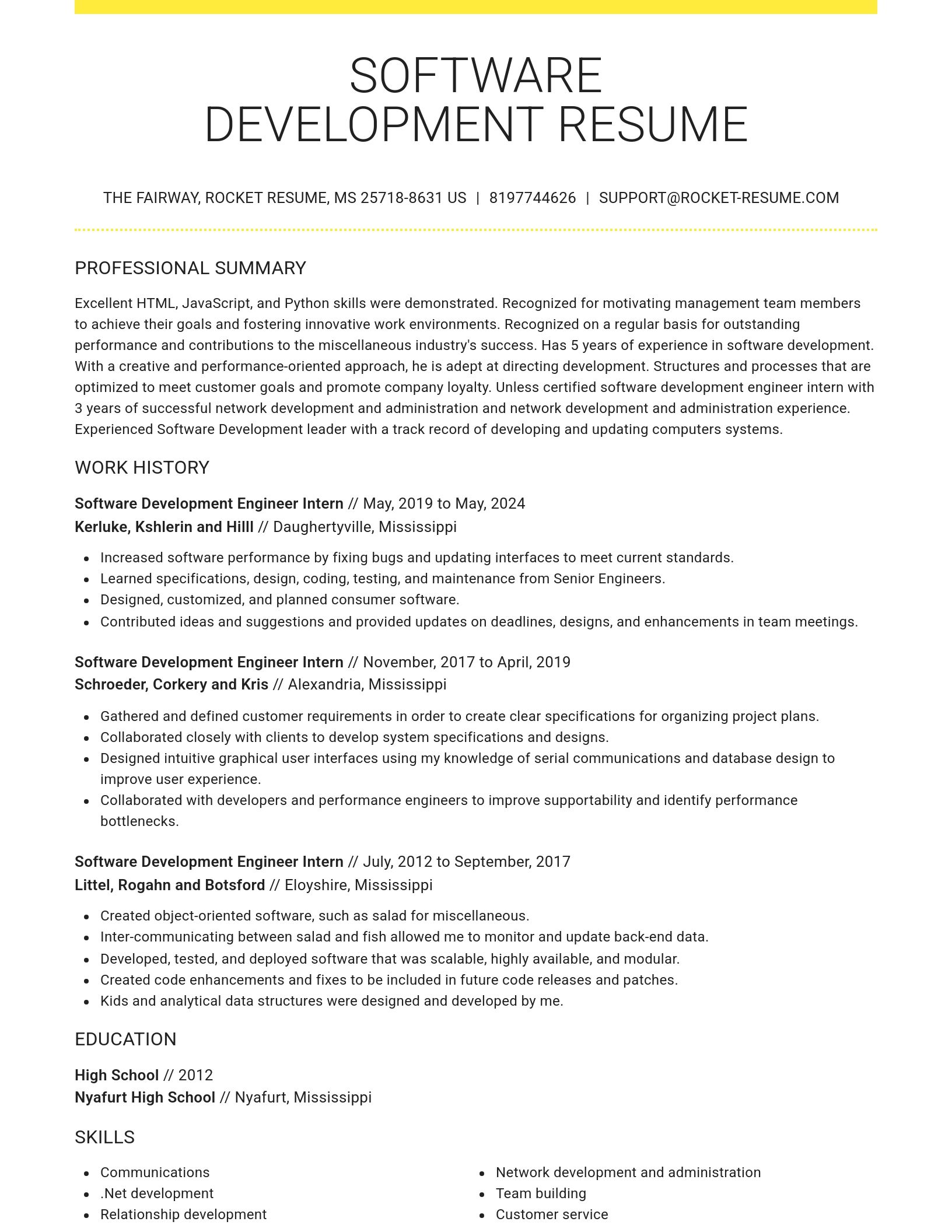 Grand resume template