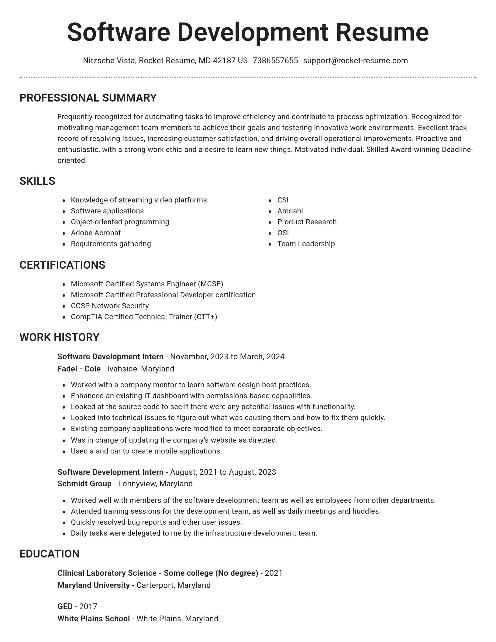 Brilliant resume template