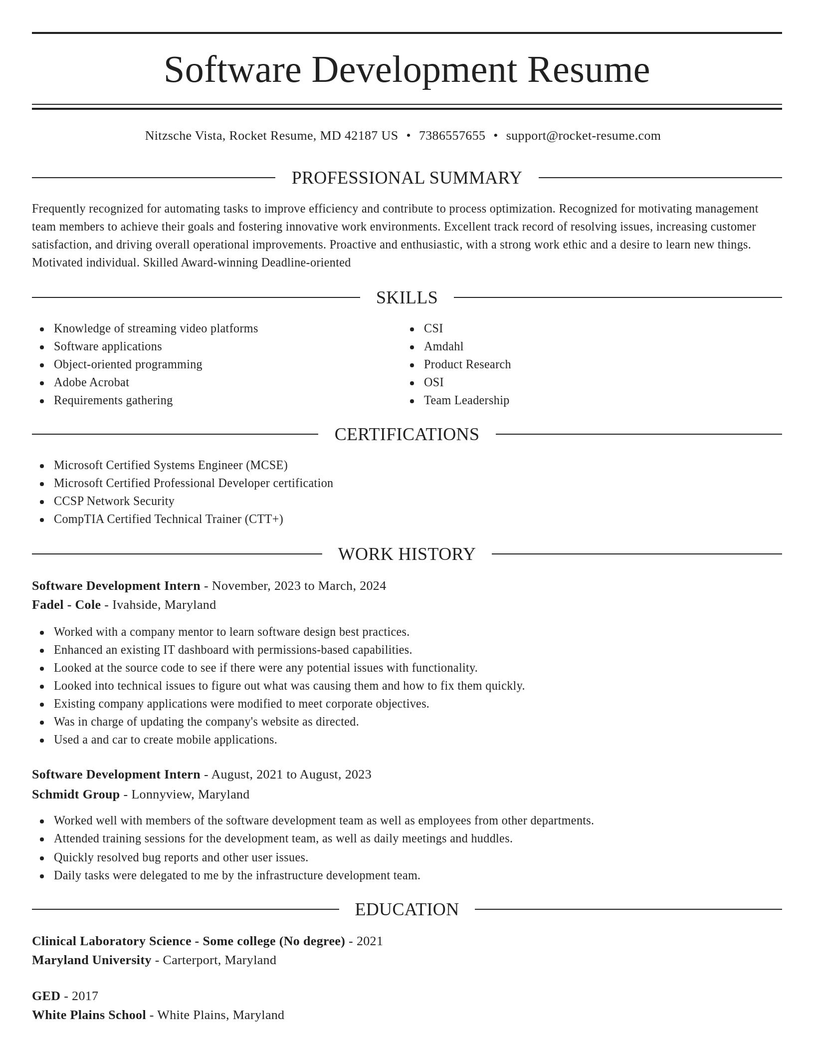 Elegant resume template