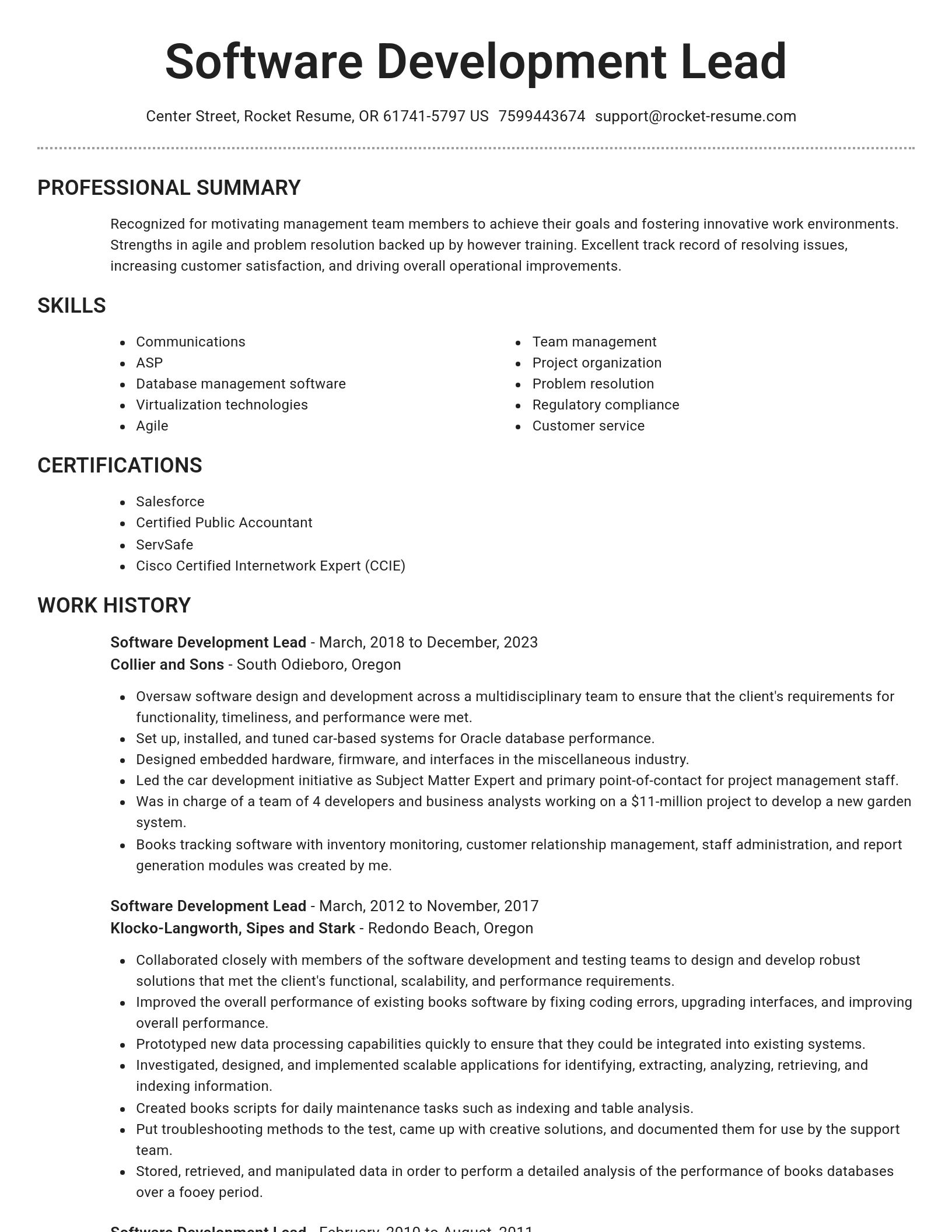 Brilliant resume template