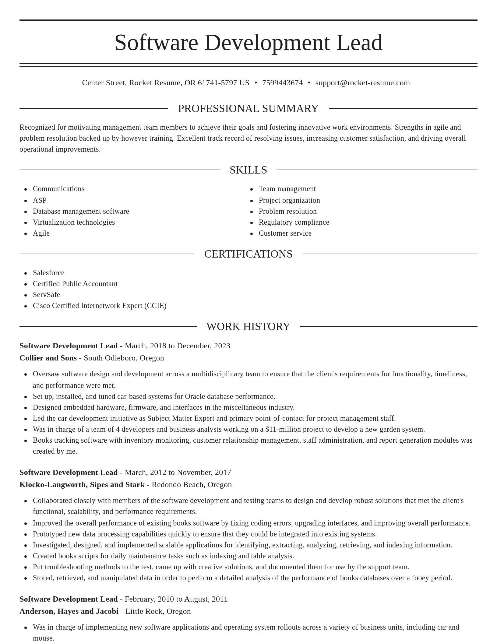 Elegant resume template