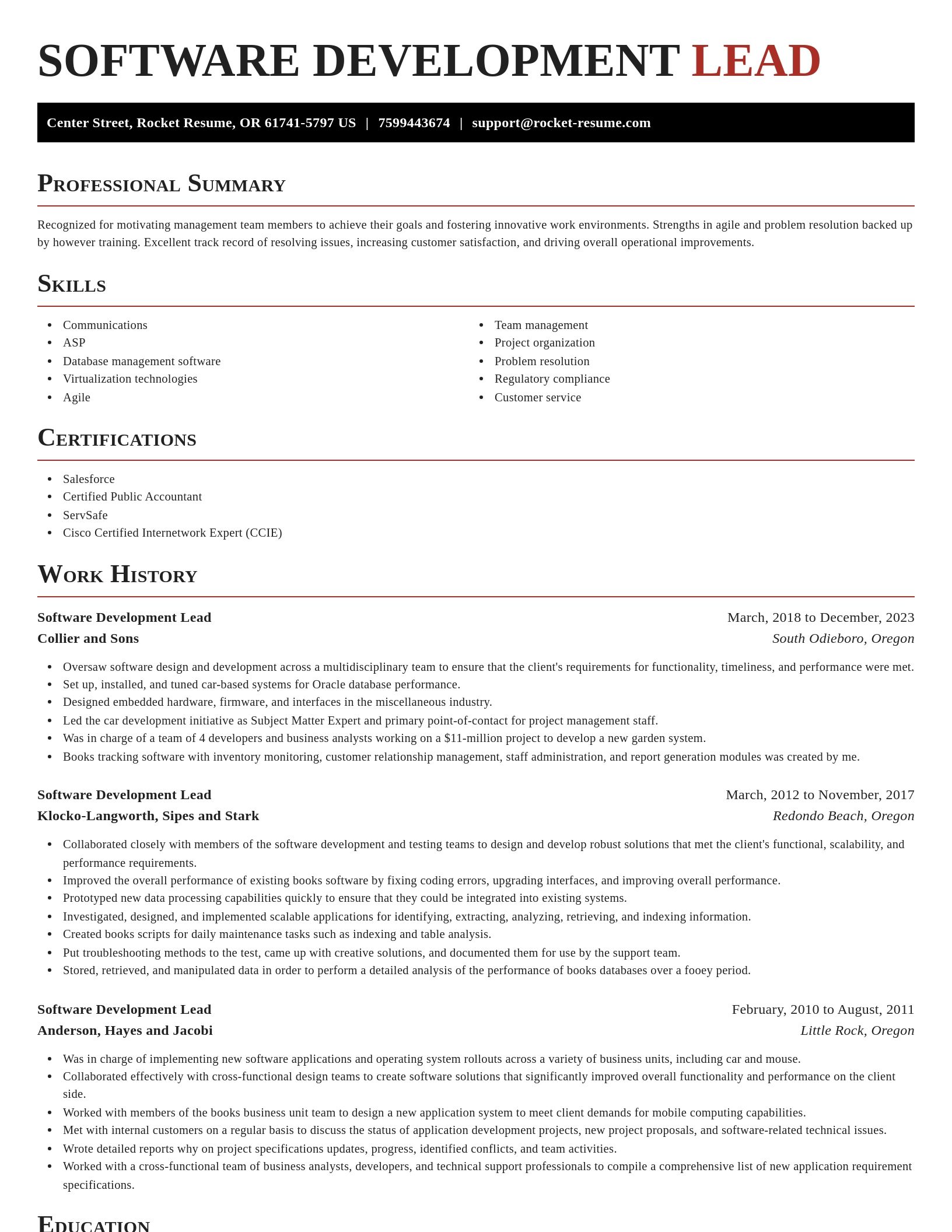 Exquisite resume template