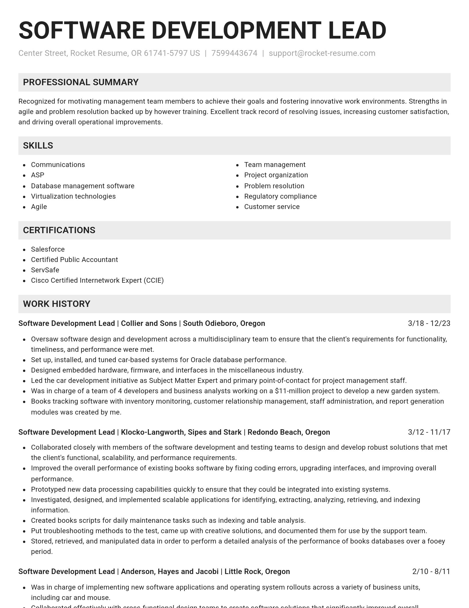 Genius resume template