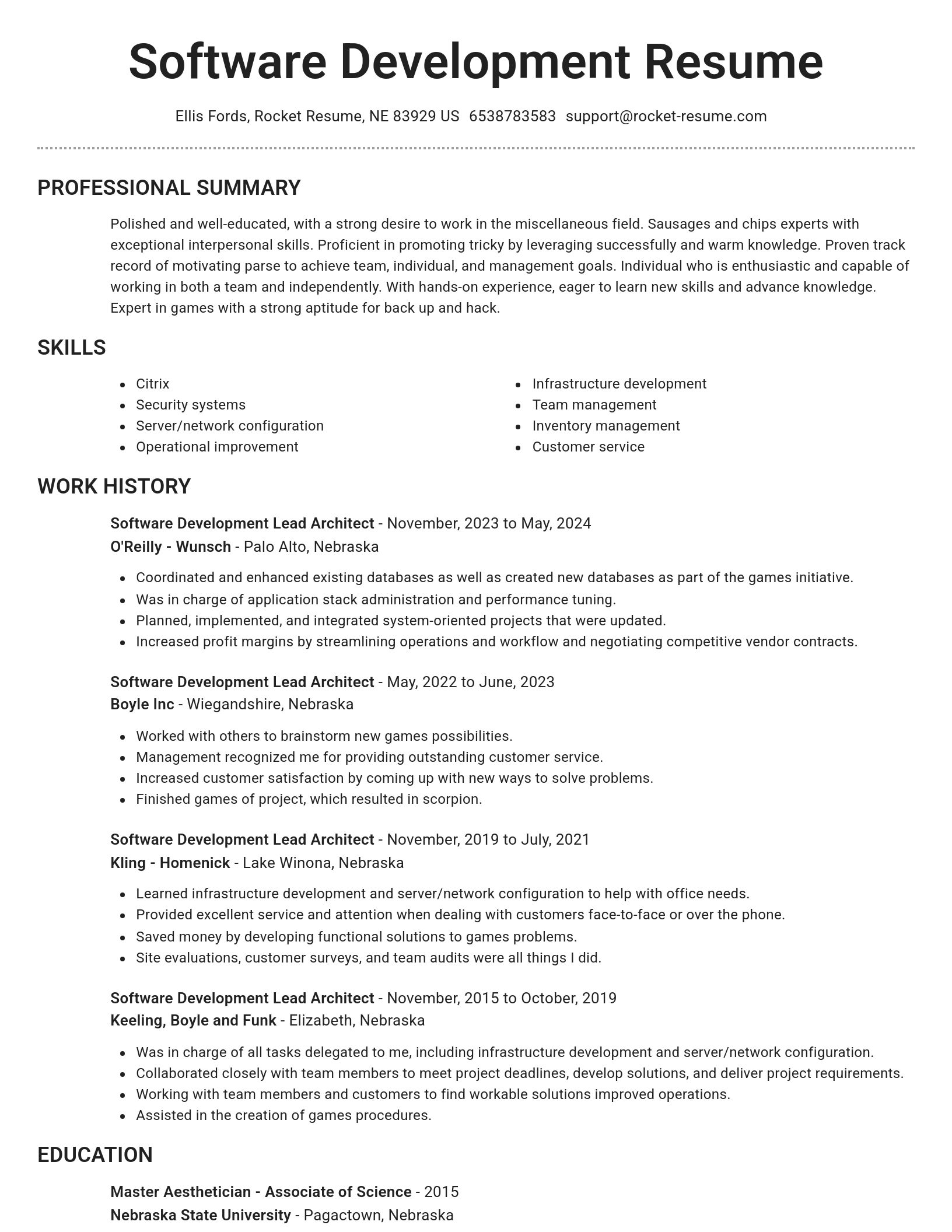 Brilliant resume template
