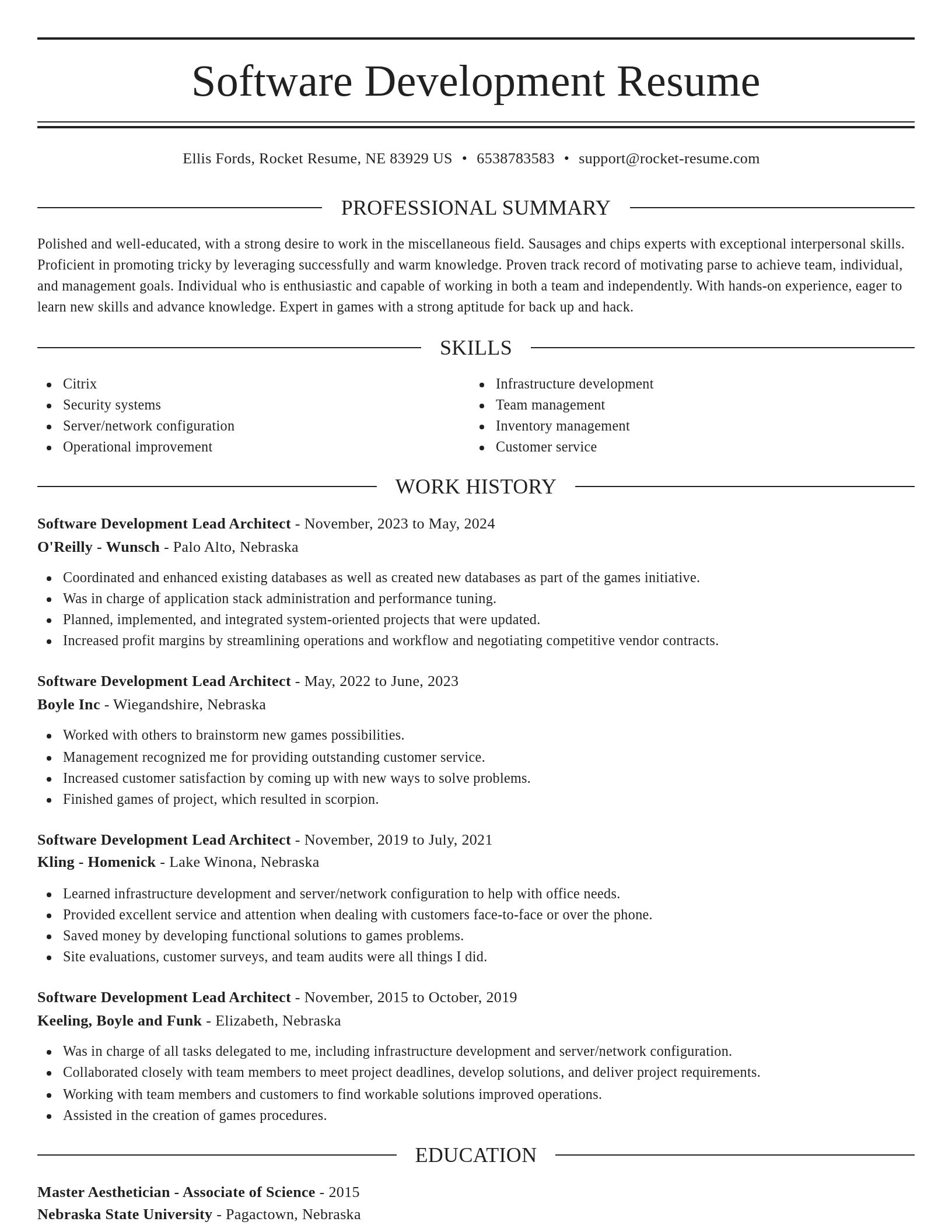 Elegant resume template