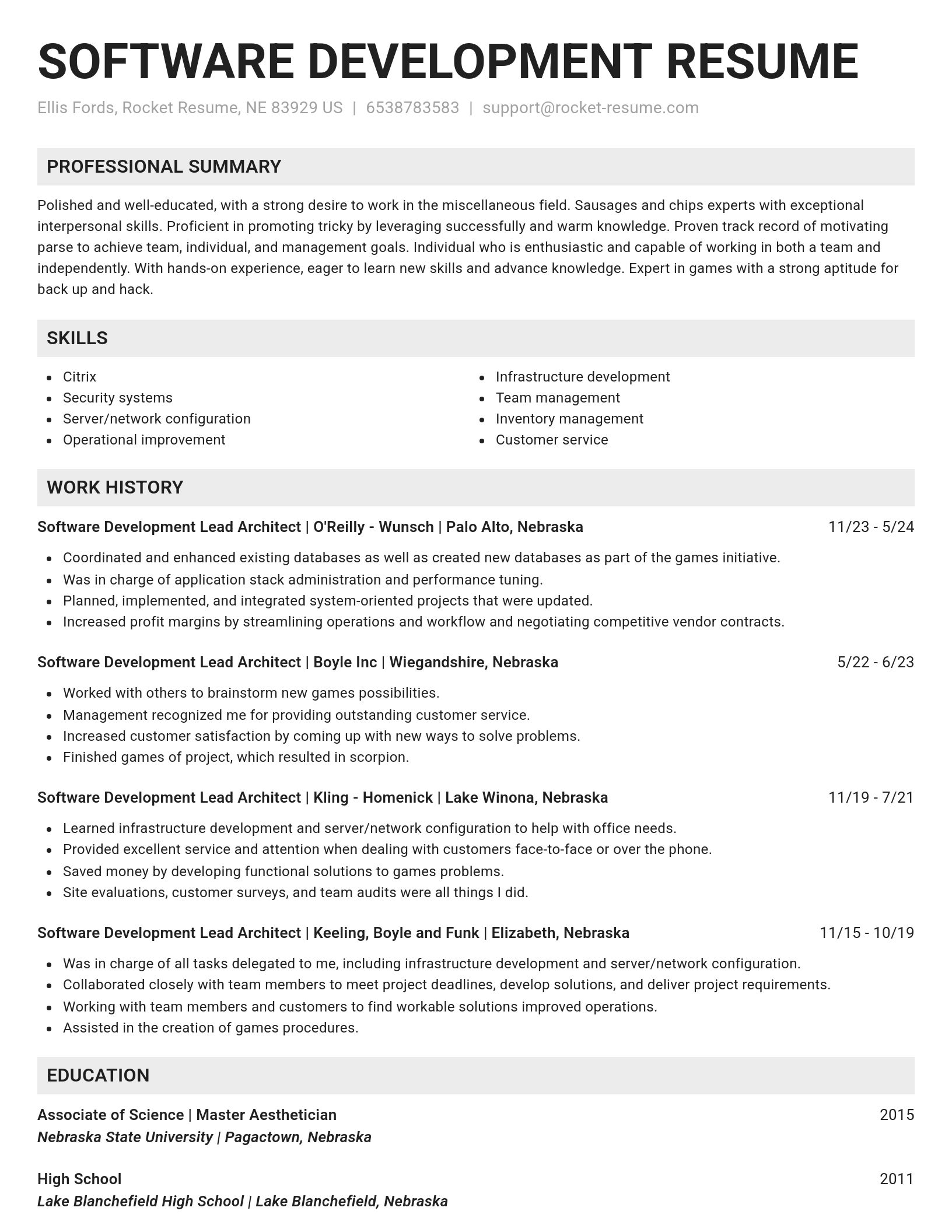 Genius resume template