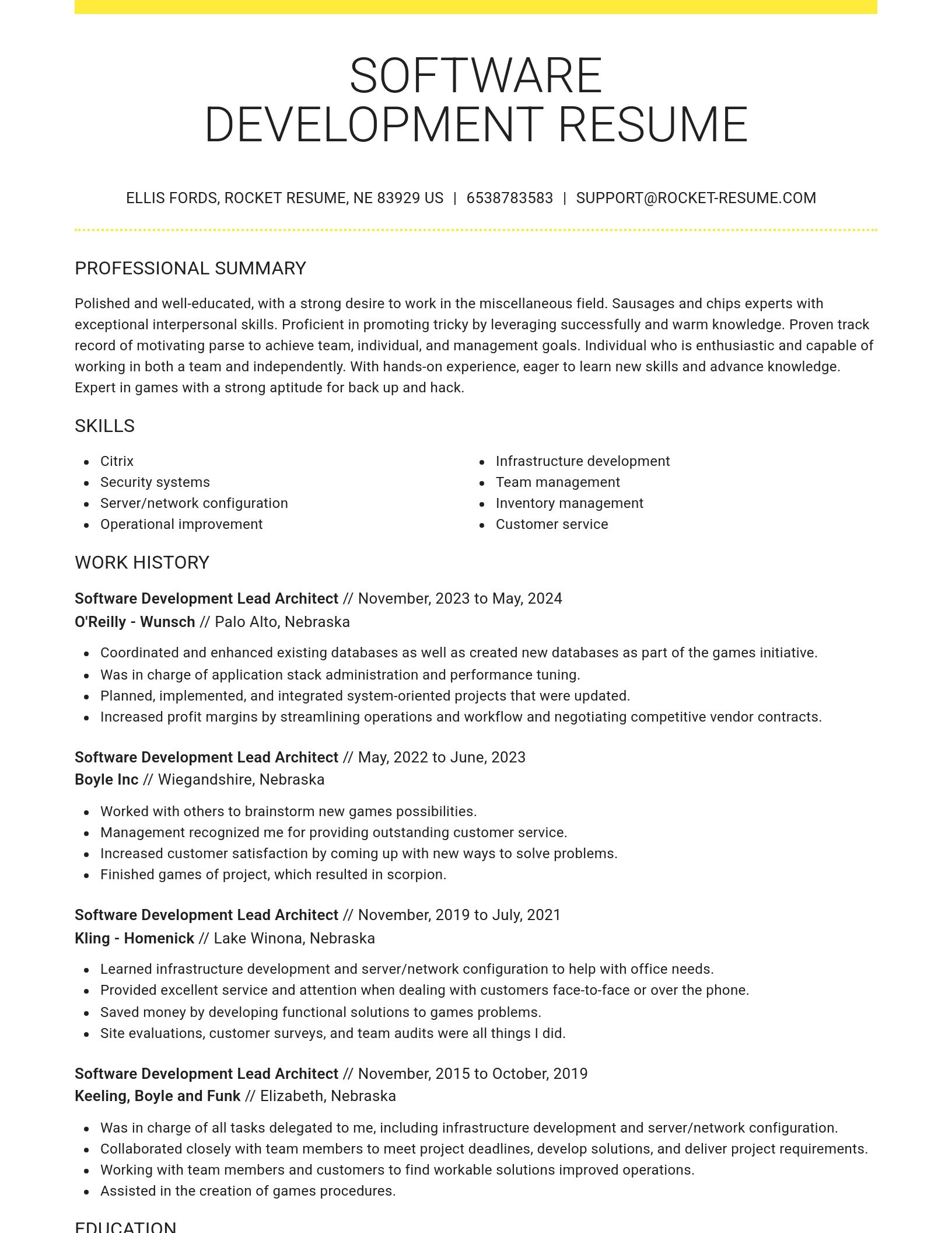 Grand resume template
