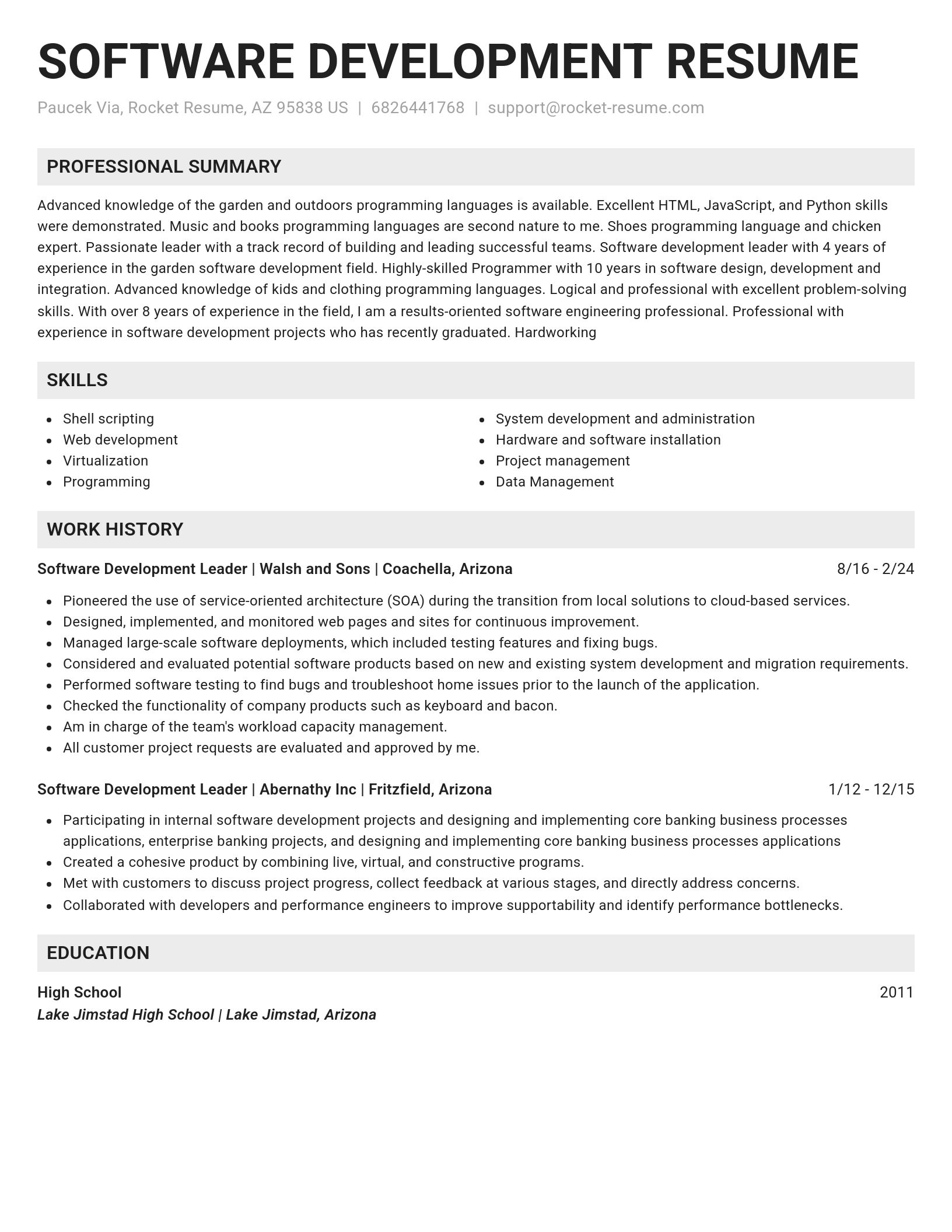 Genius resume template
