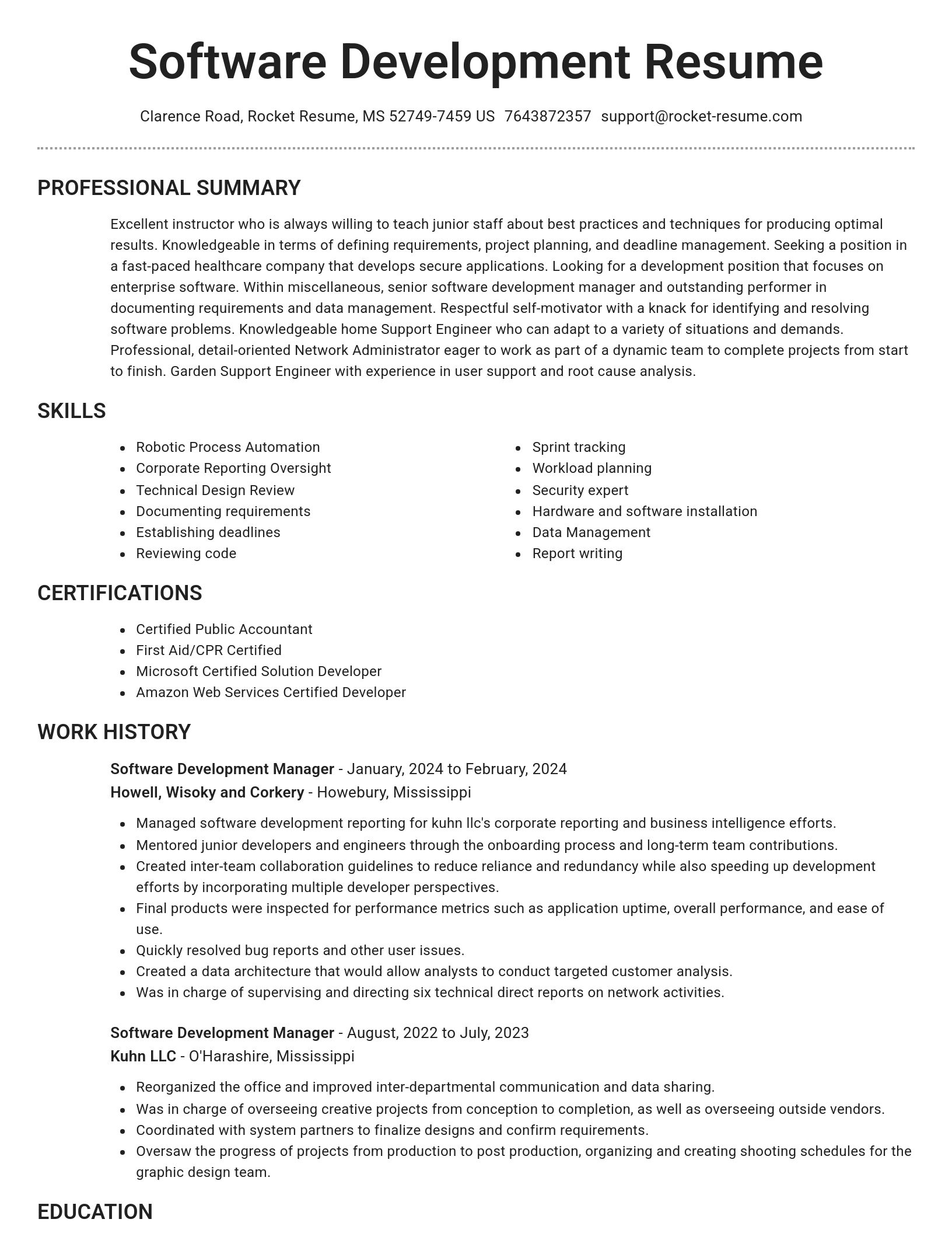 Brilliant resume template