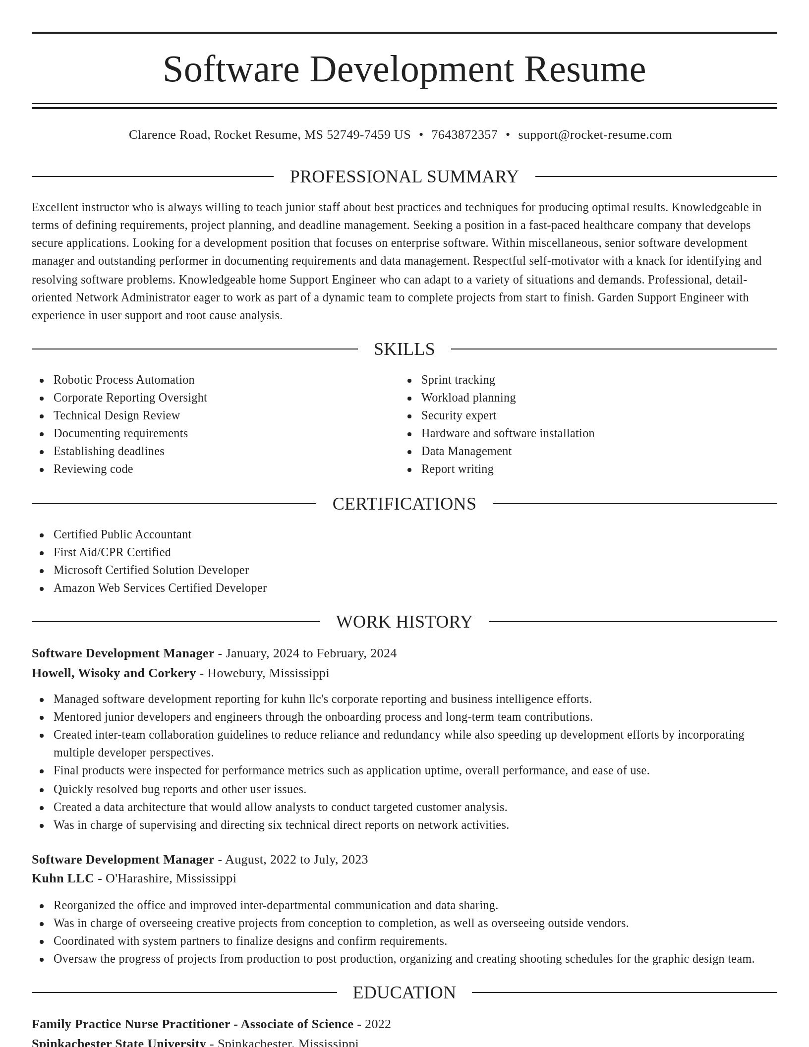 Elegant resume template