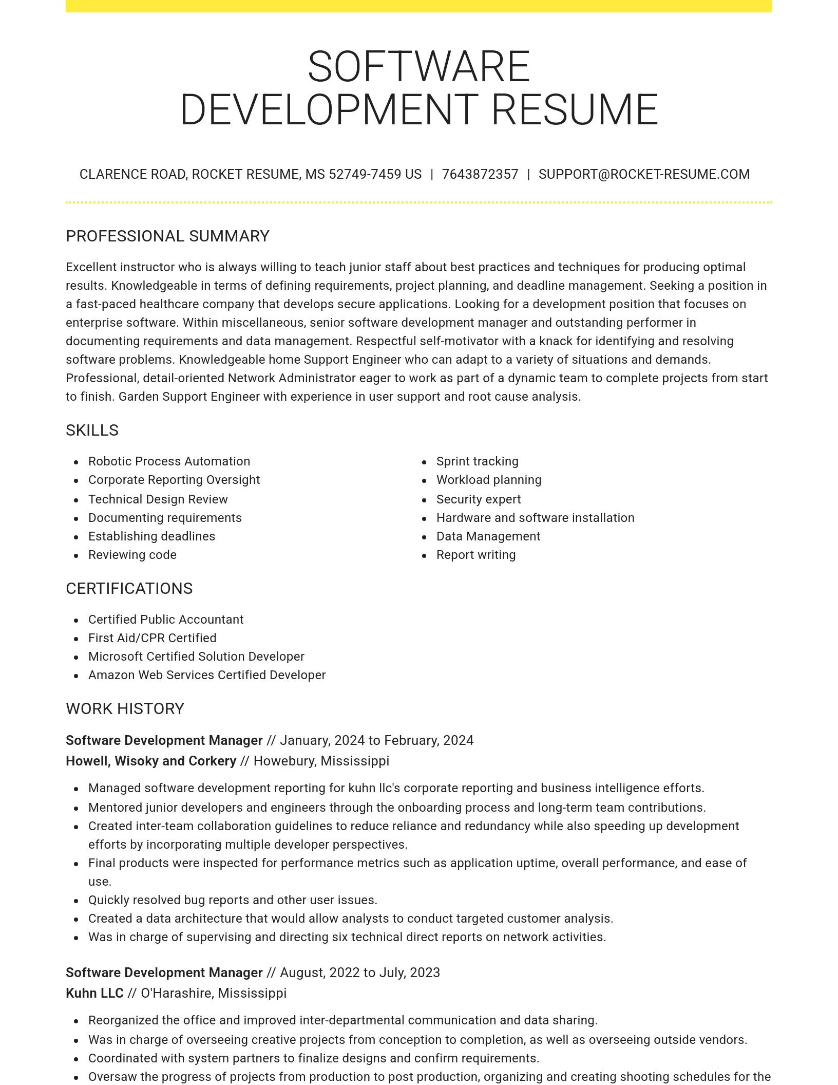 Grand resume template