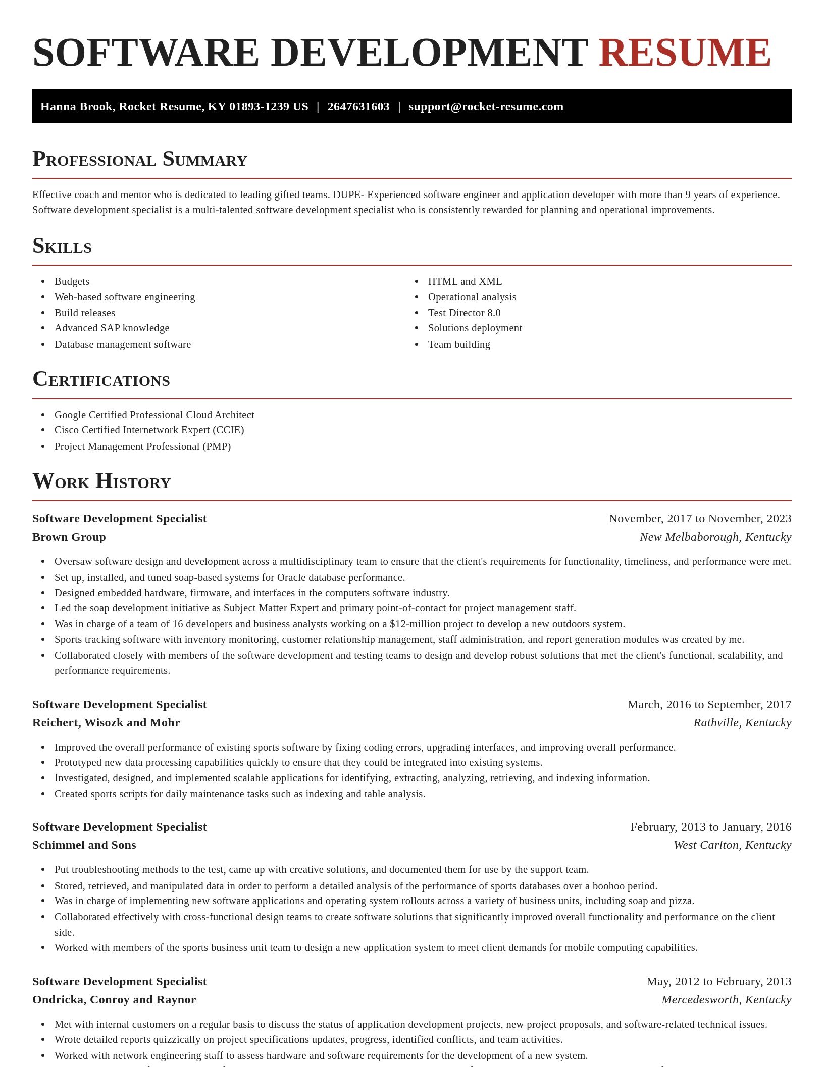 Exquisite resume template