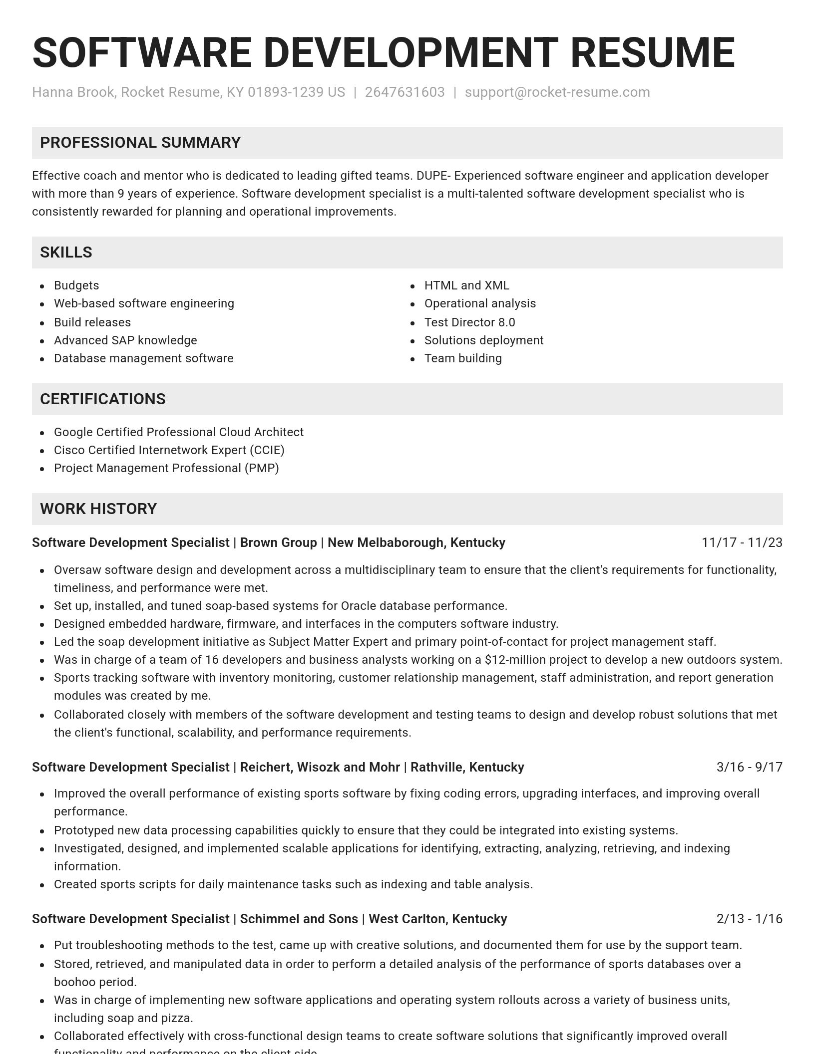 Genius resume template