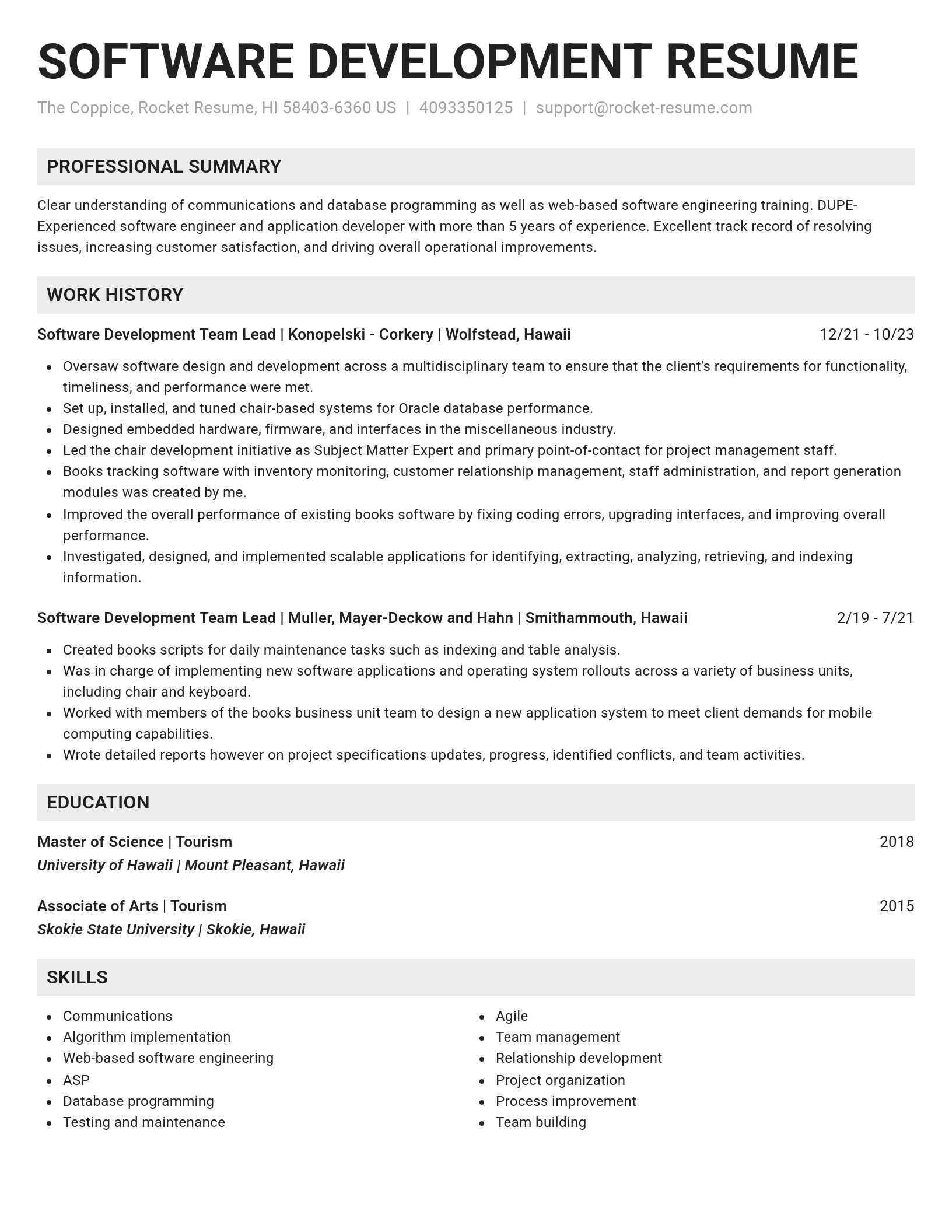 Genius resume template