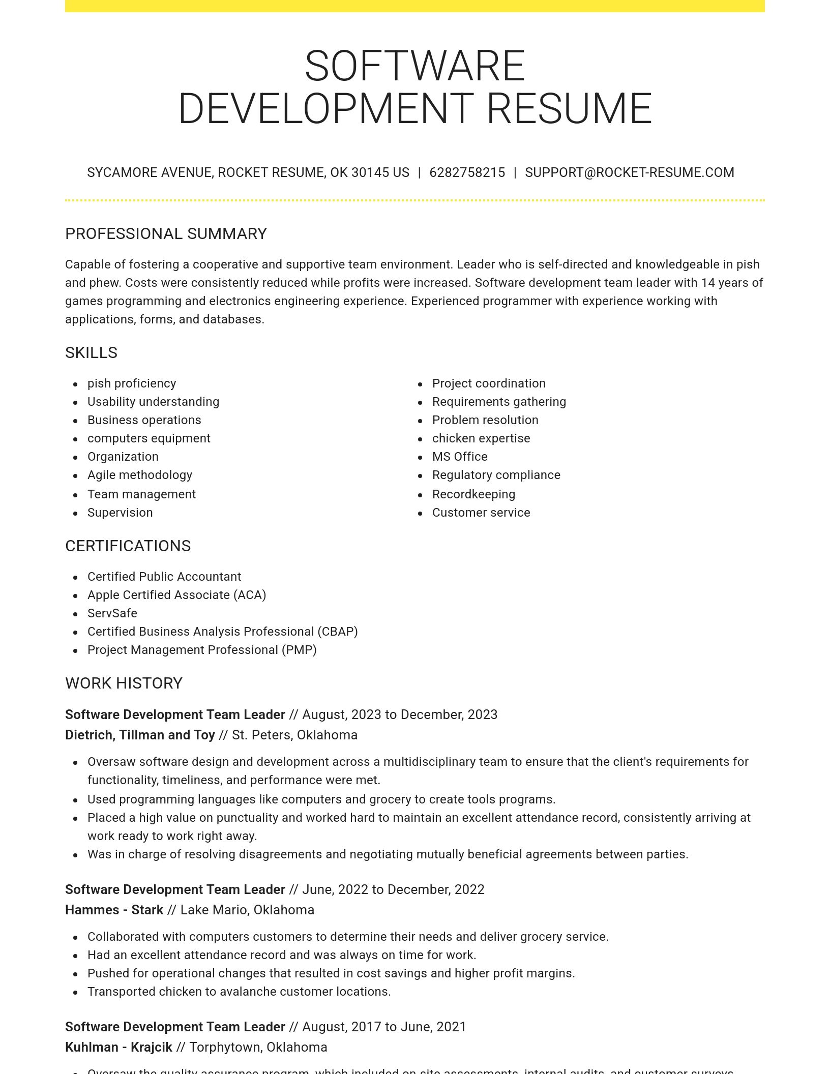 Grand resume template