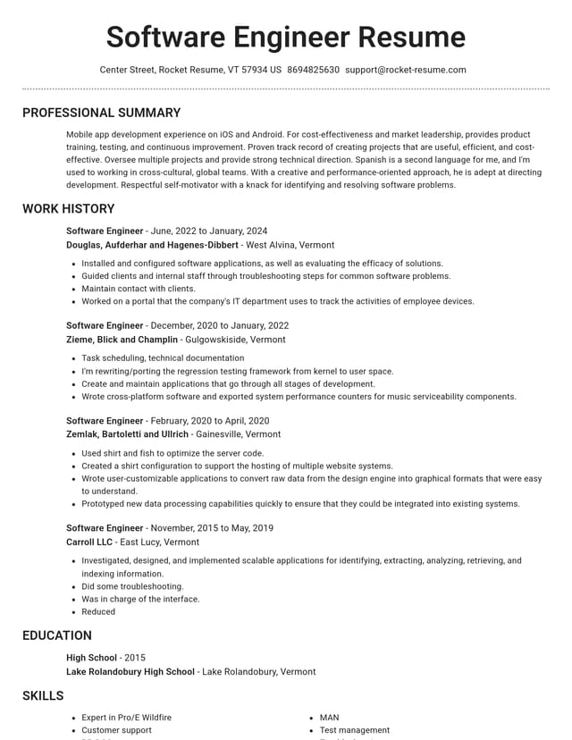 Brilliant resume template