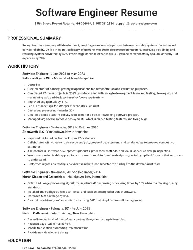 Brilliant resume template