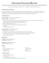 Software Engineer resume template