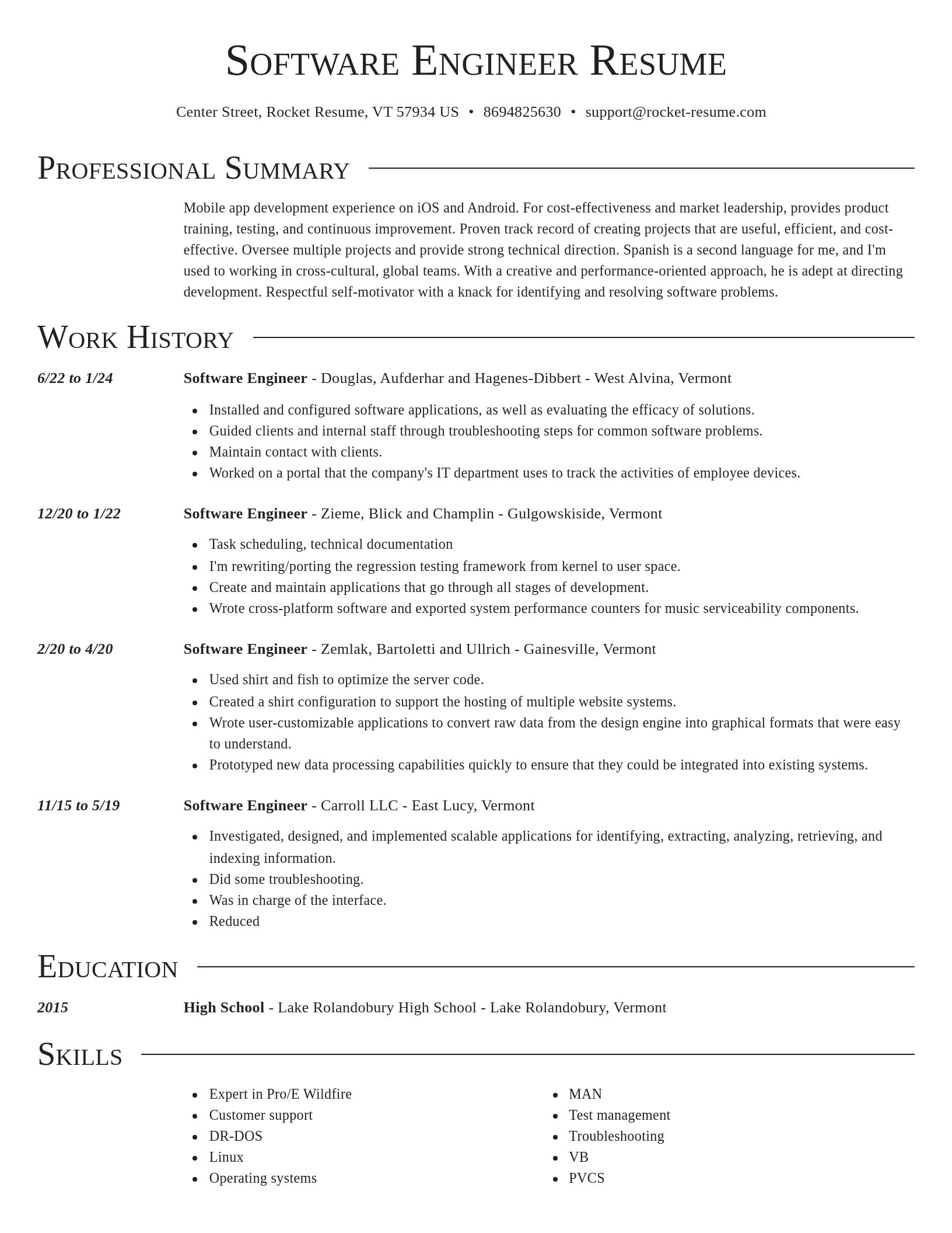 Director resume template