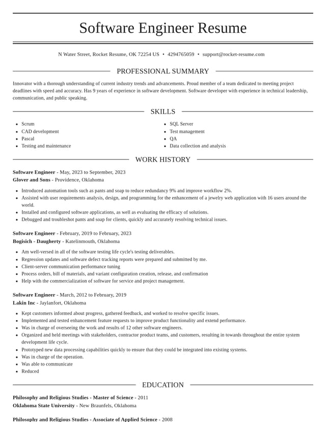 Elegant resume template