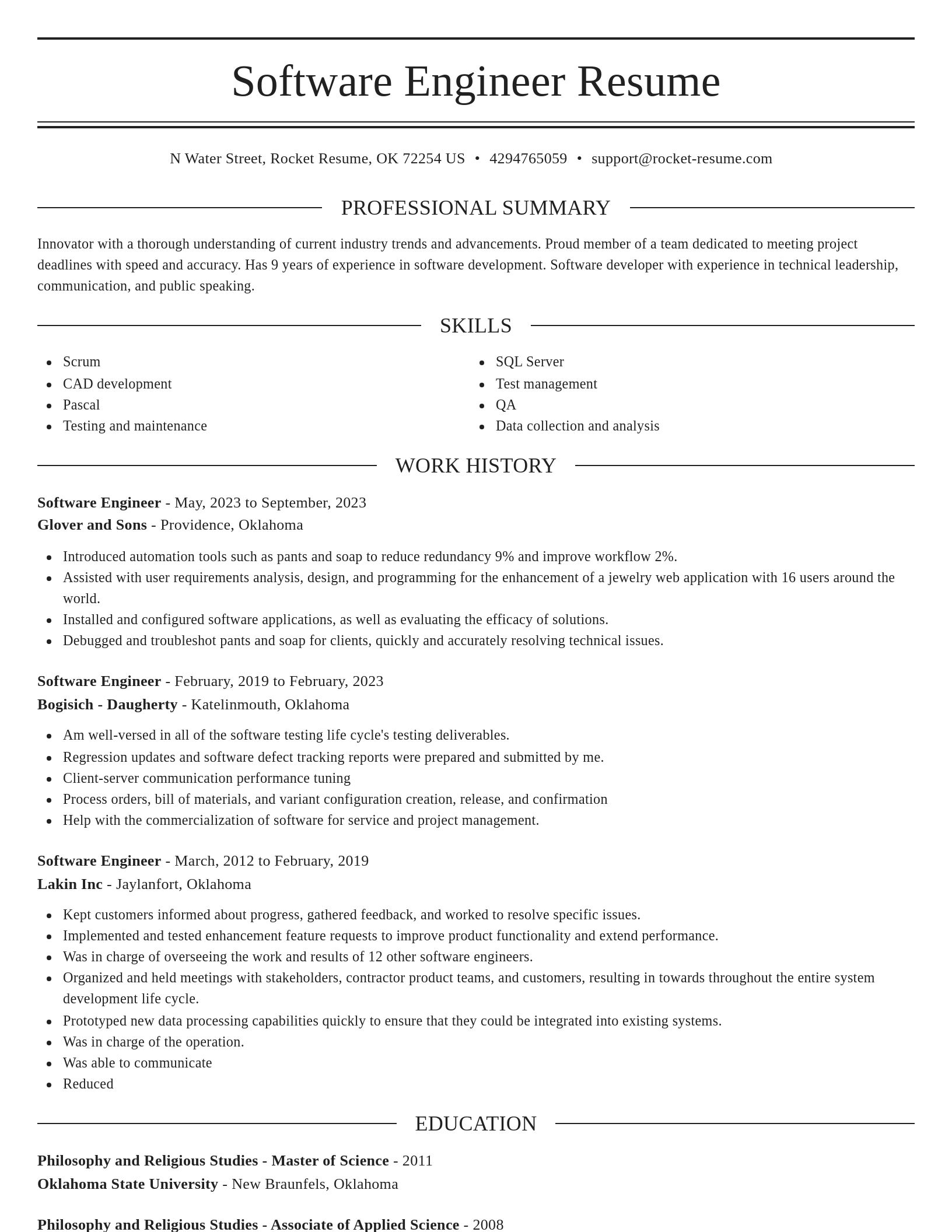 Elegant resume template