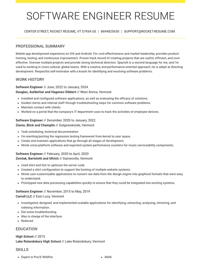 Grand resume template